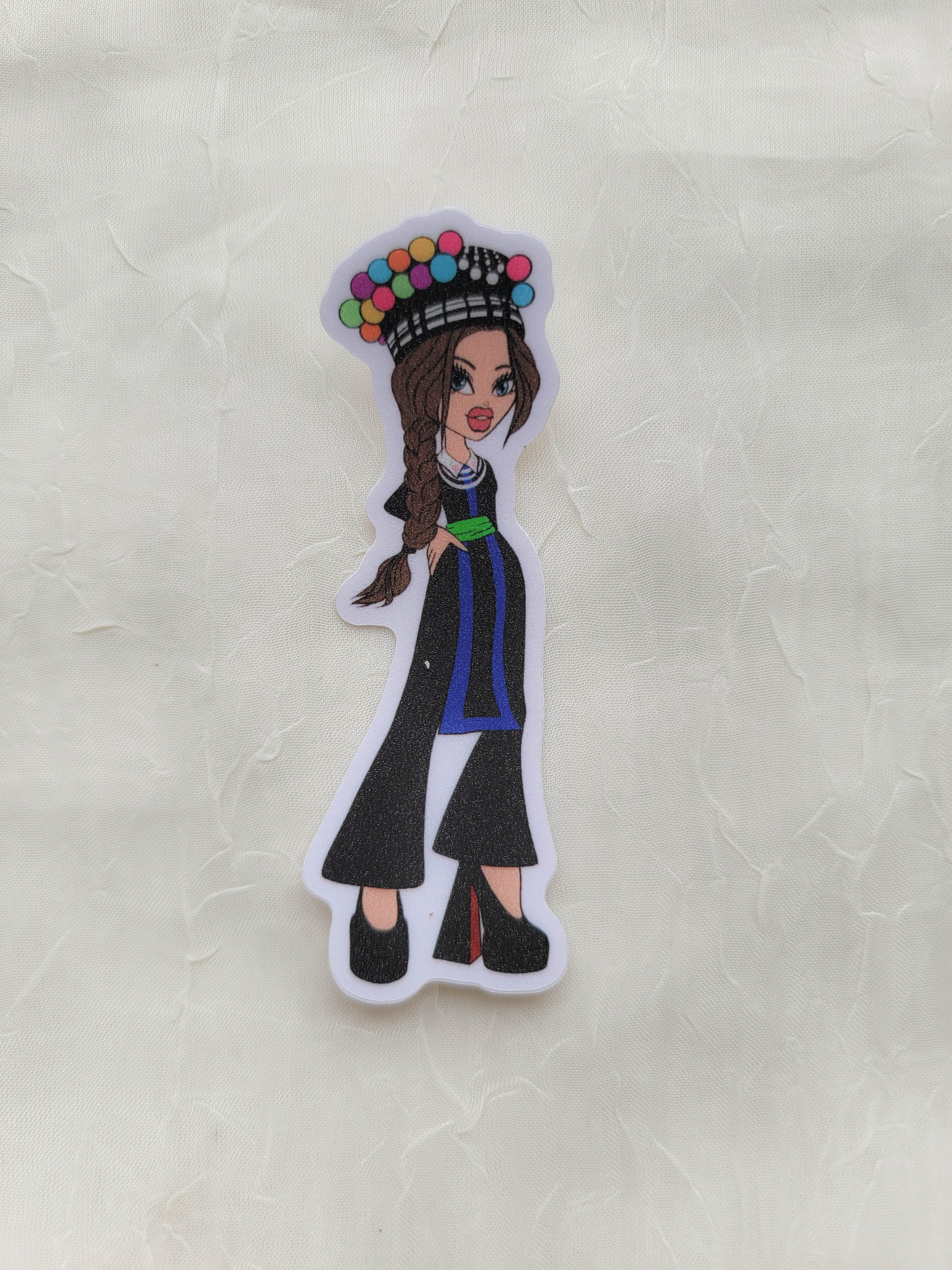 Y2K Hmong Girl - Glitter Sticker