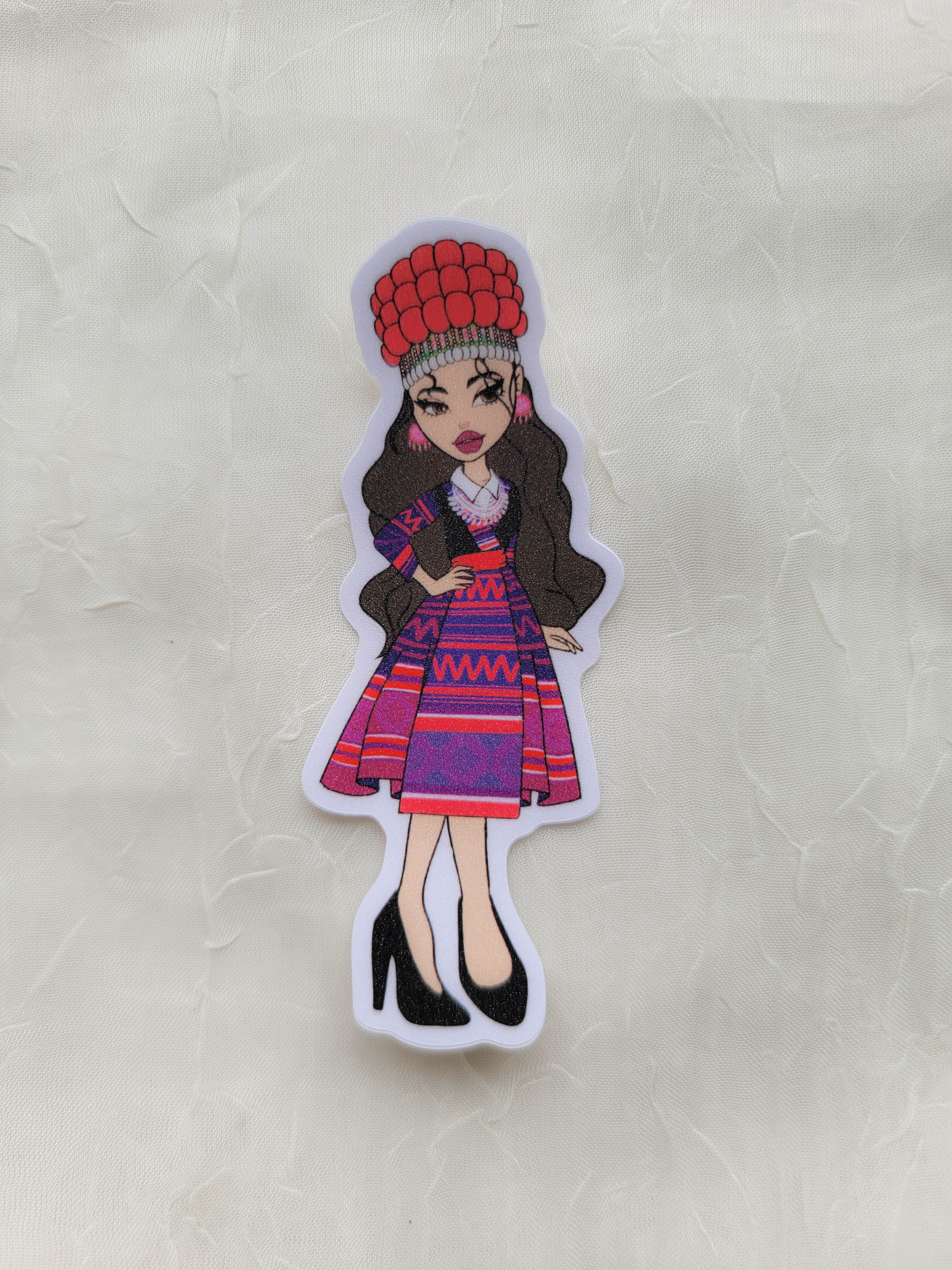 Y2K Hmong Girl - Glitter Sticker