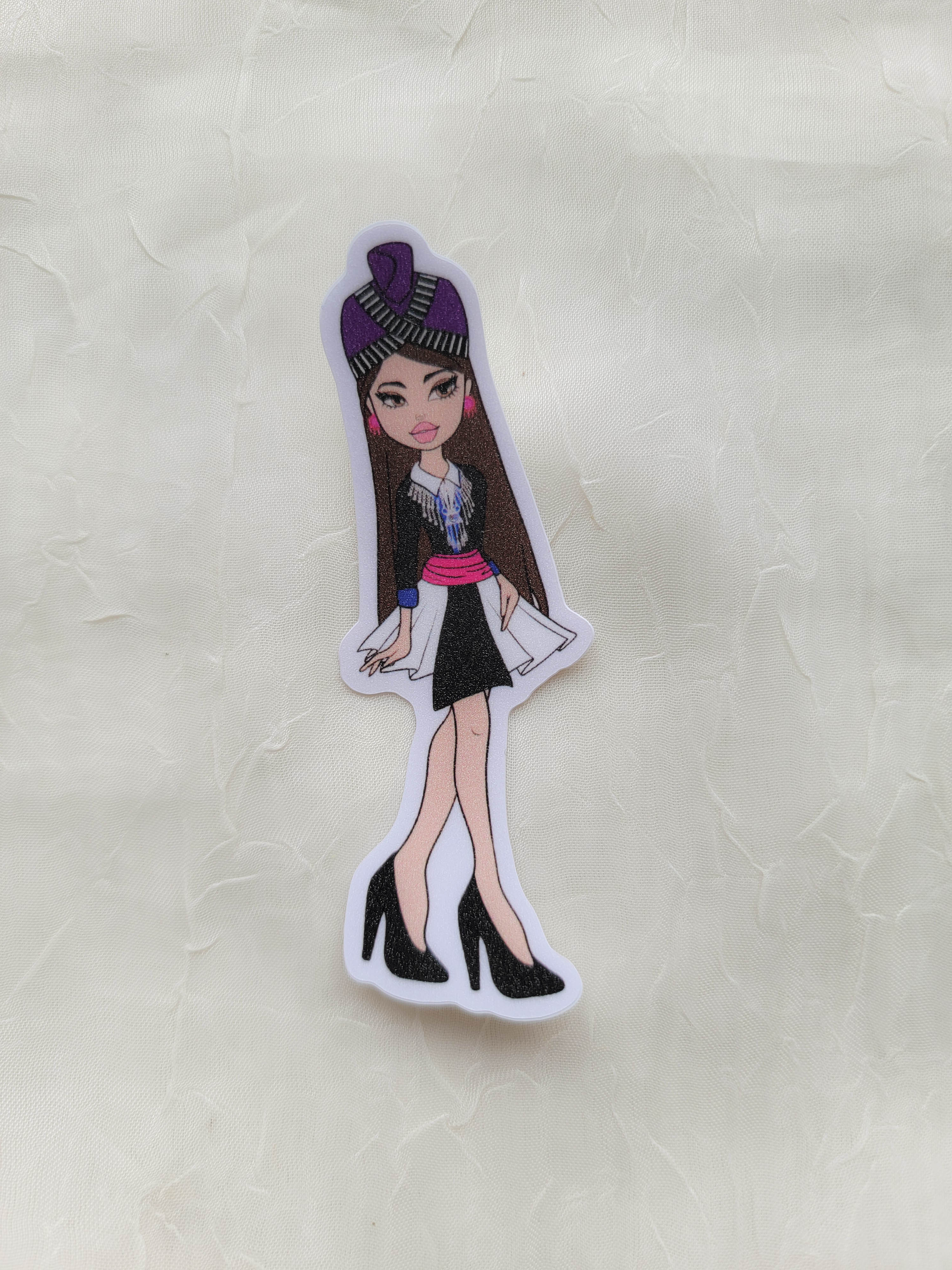 Y2K Hmong Girl - Glitter Sticker