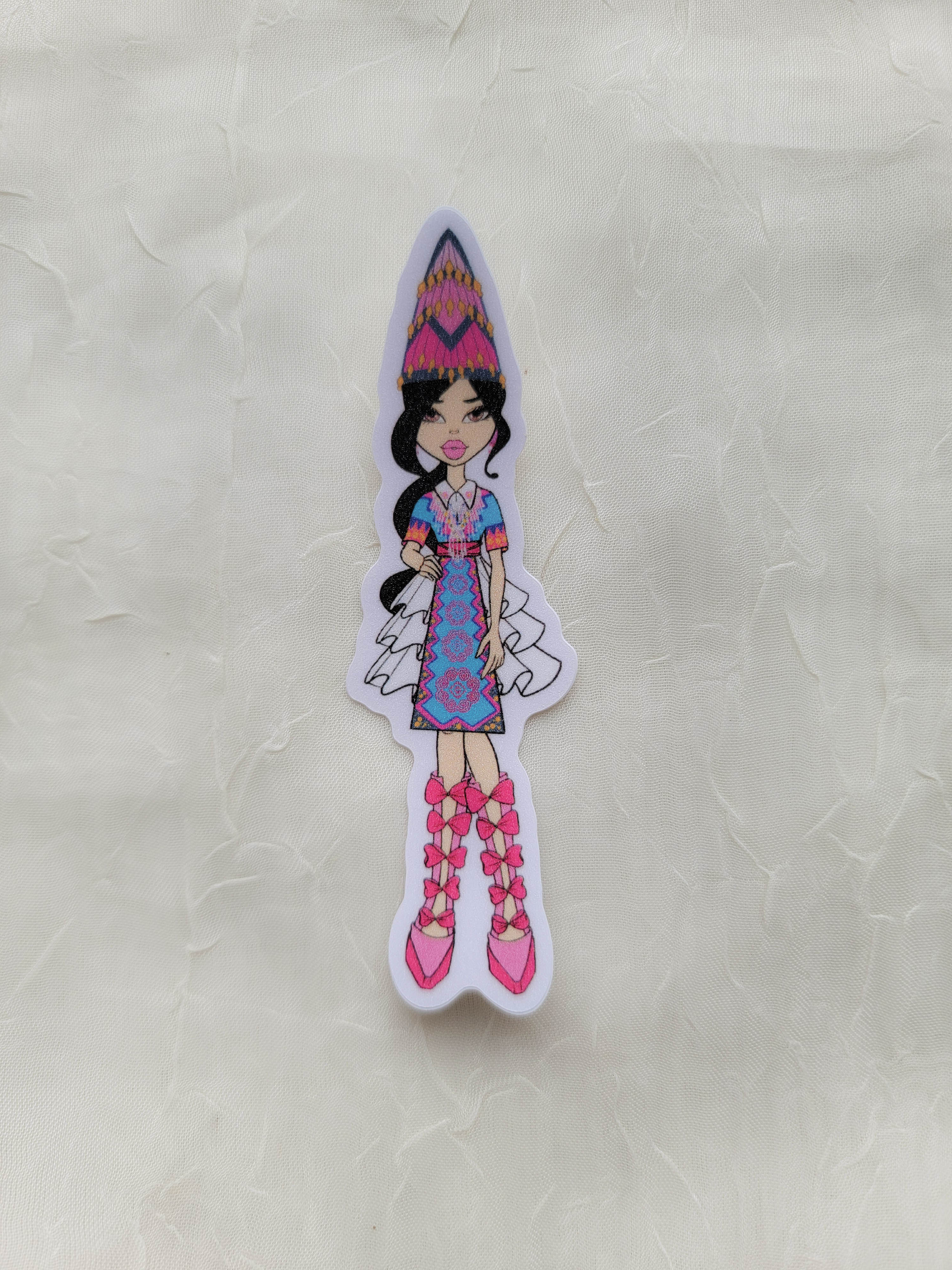 Y2K Hmong Girl - Glitter Sticker