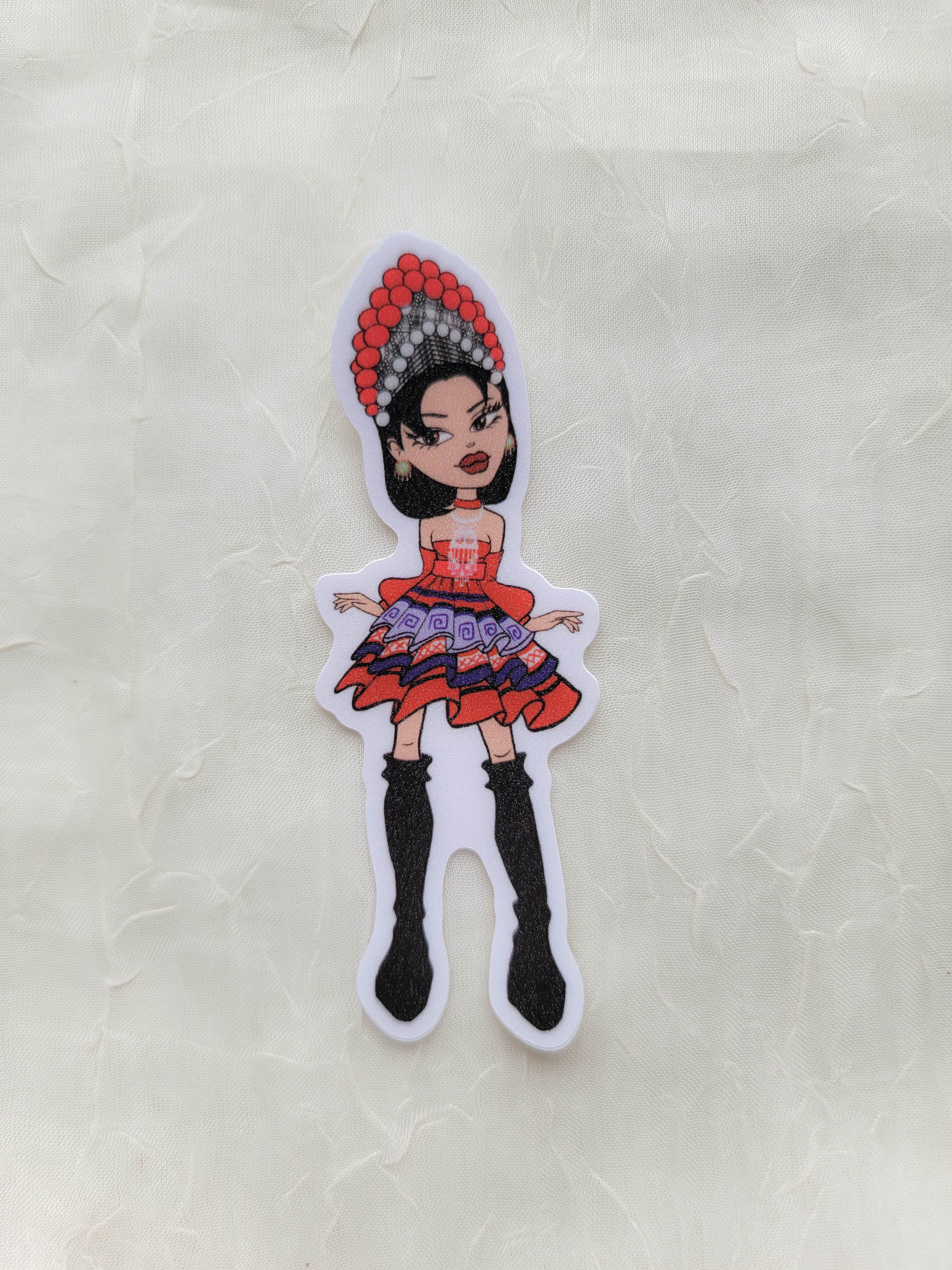 Y2K Hmong Girl - Glitter Sticker