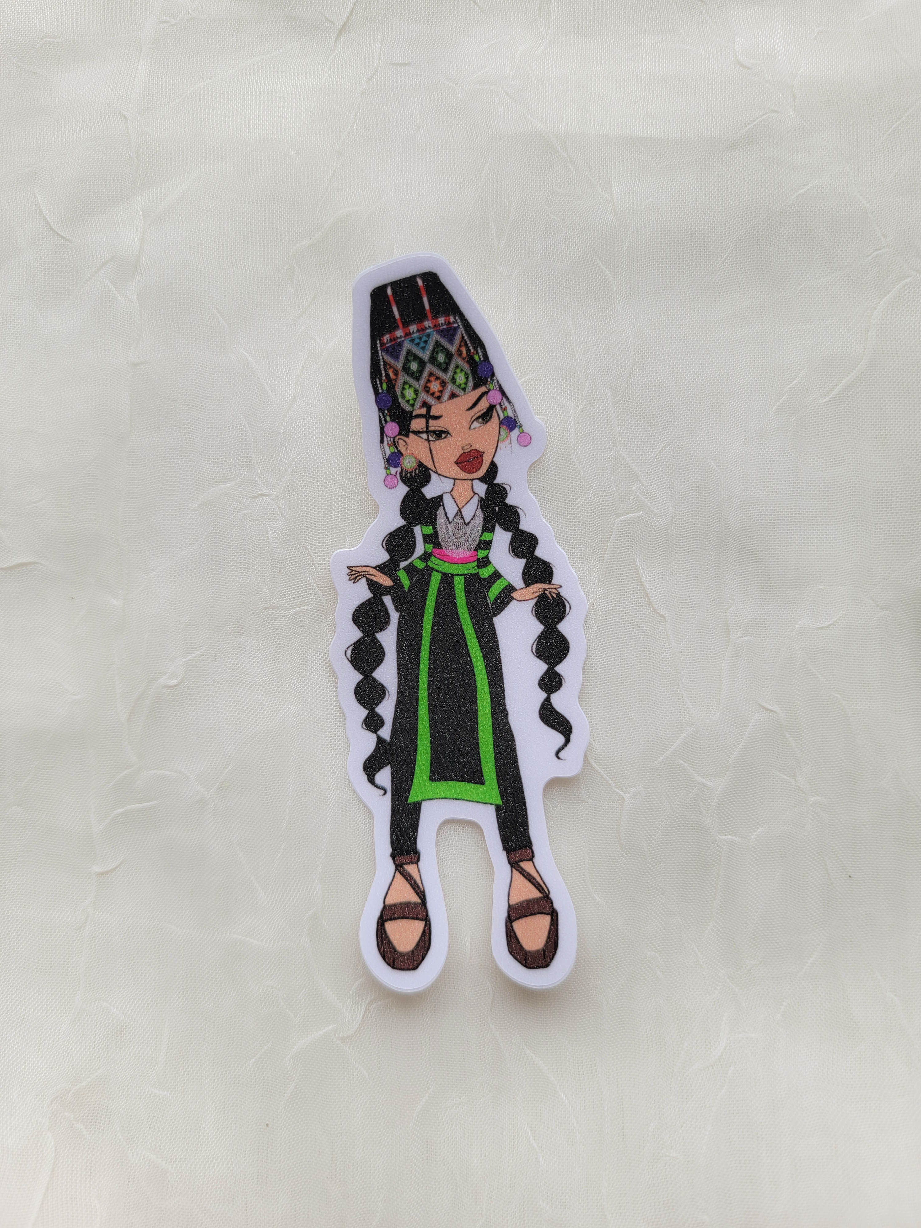 Y2K Hmong Girl - Glitter Sticker