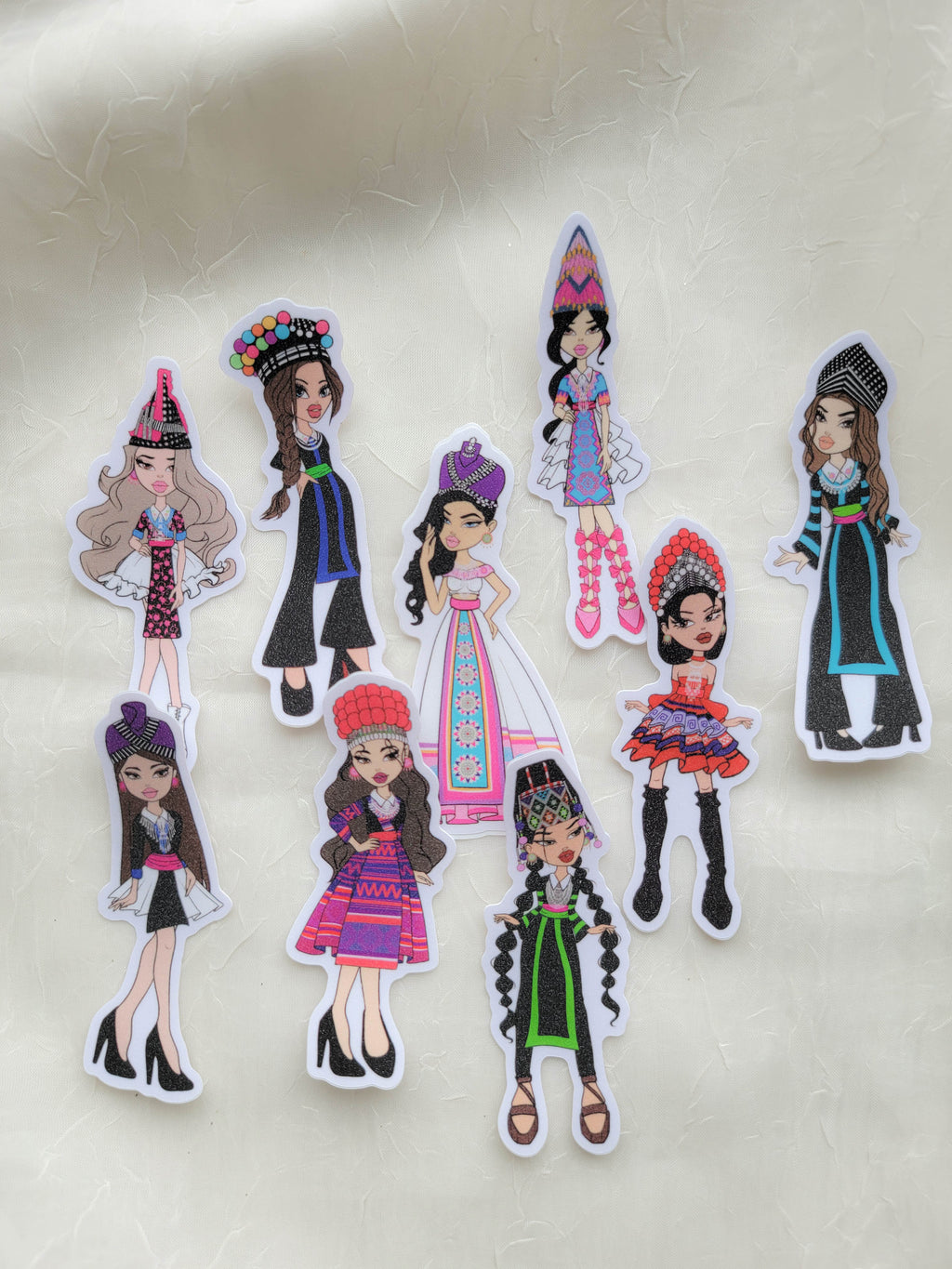 Y2K Hmong Girl - Glitter Sticker