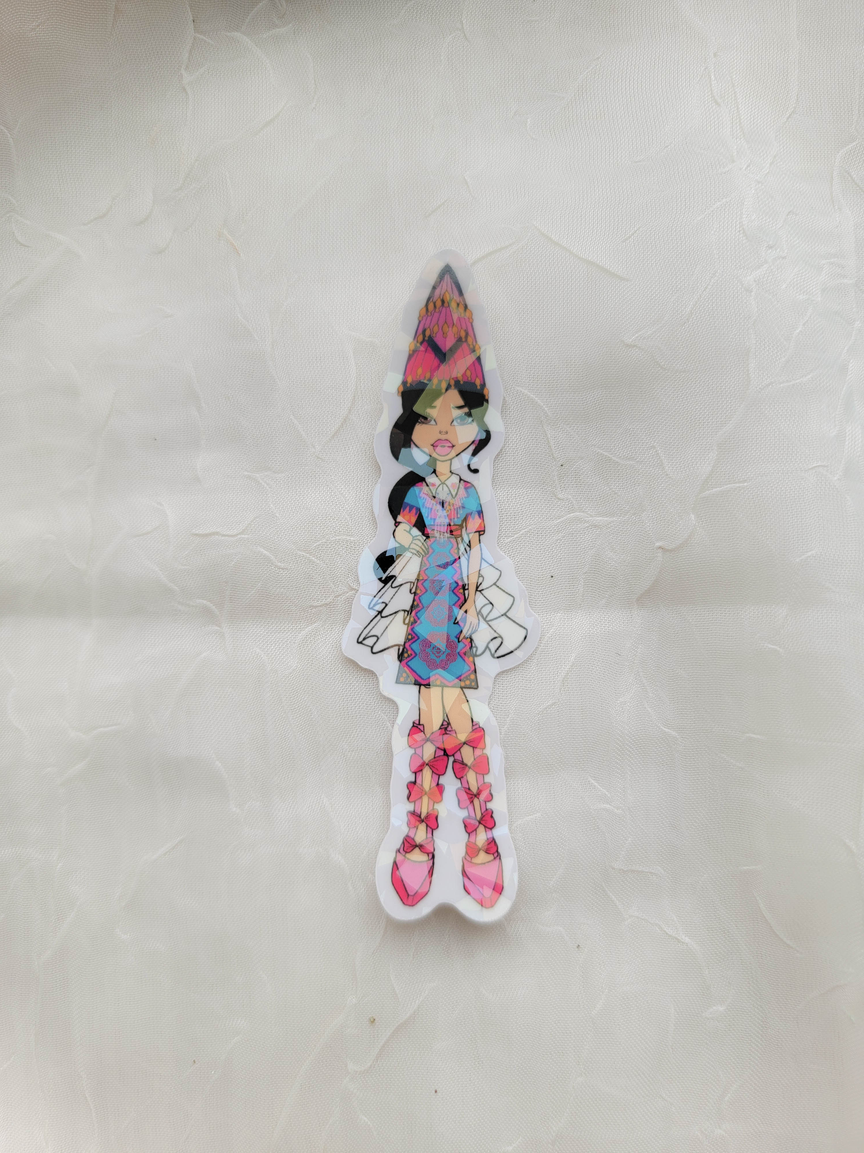 Y2K Hmong Girl - Holographic Sticker