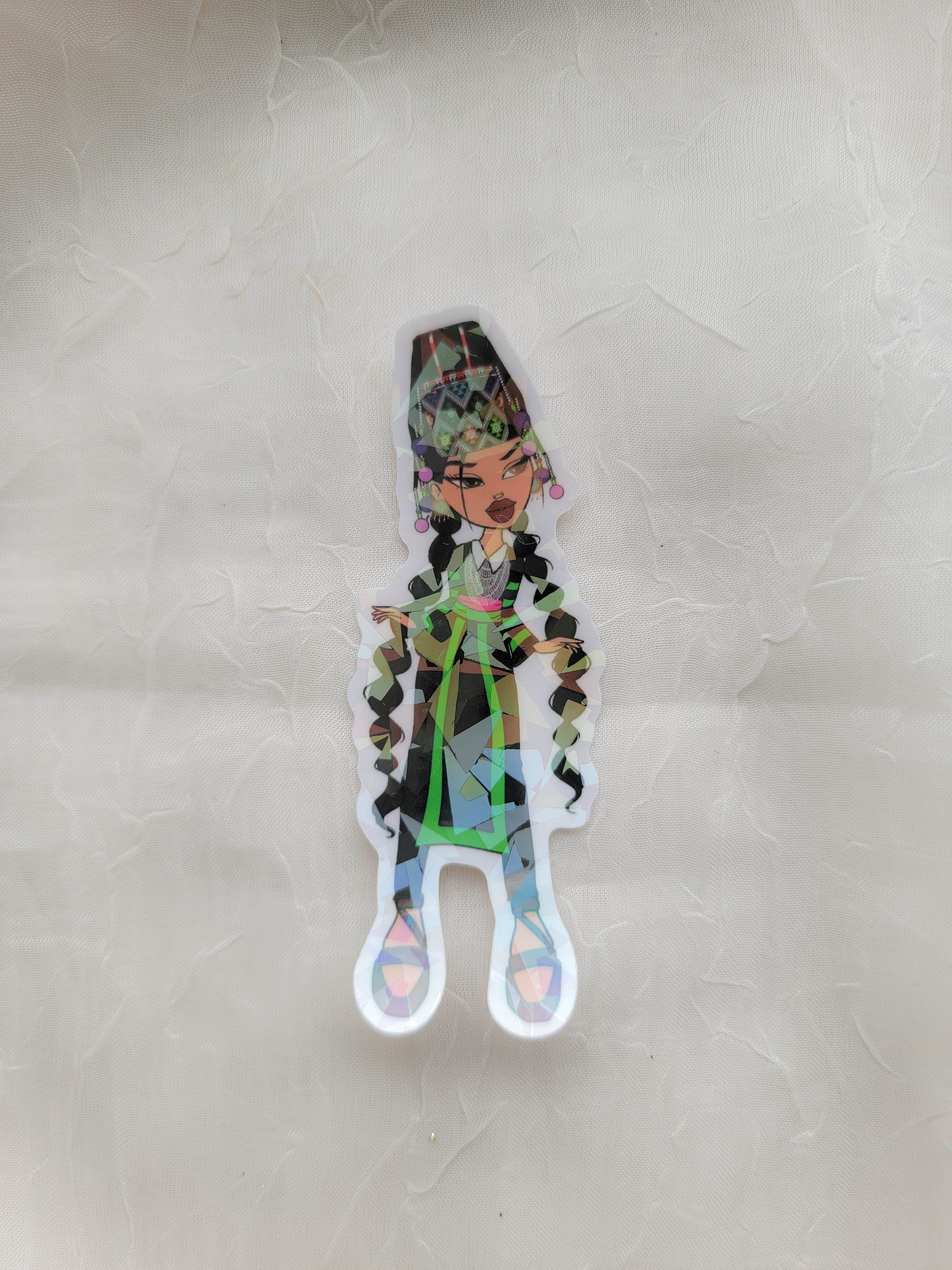 Y2K Hmong Girl - Holographic Sticker