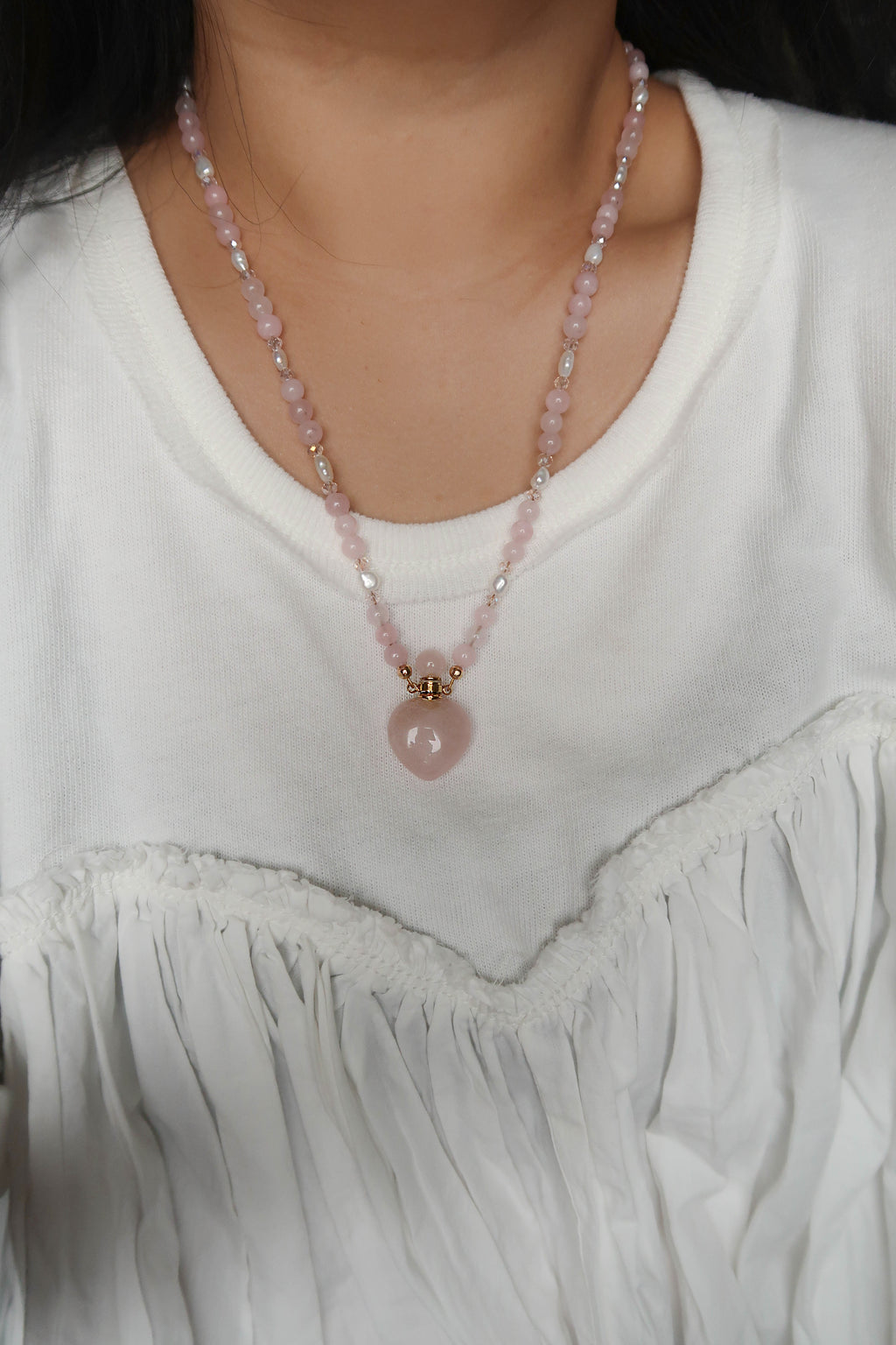 Soft Blush Perfume Necklace