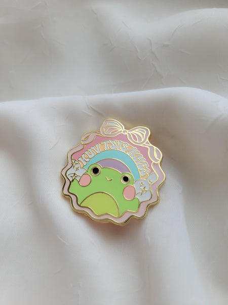 Kuv Tsis Khes (I Don't Care) Enamel Pin
