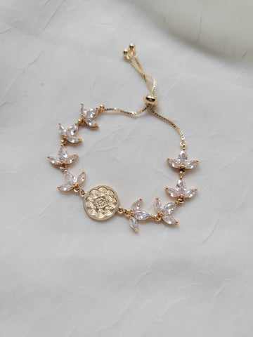 CZ Leaf Bracelet