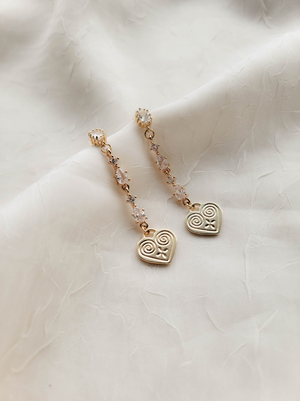 Crystal Heart Earrings