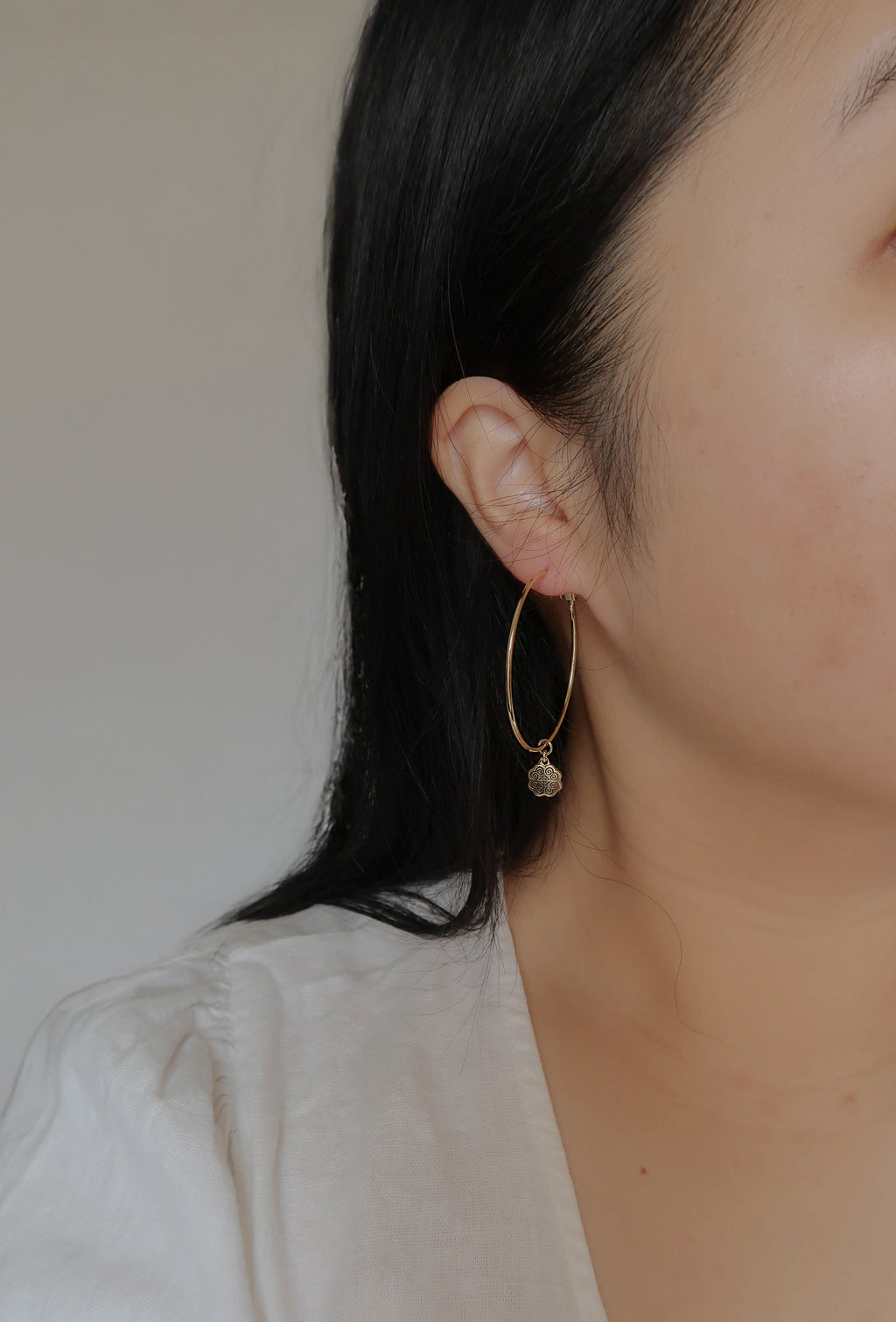 Remember Your Roots Hoops Dainty Charm