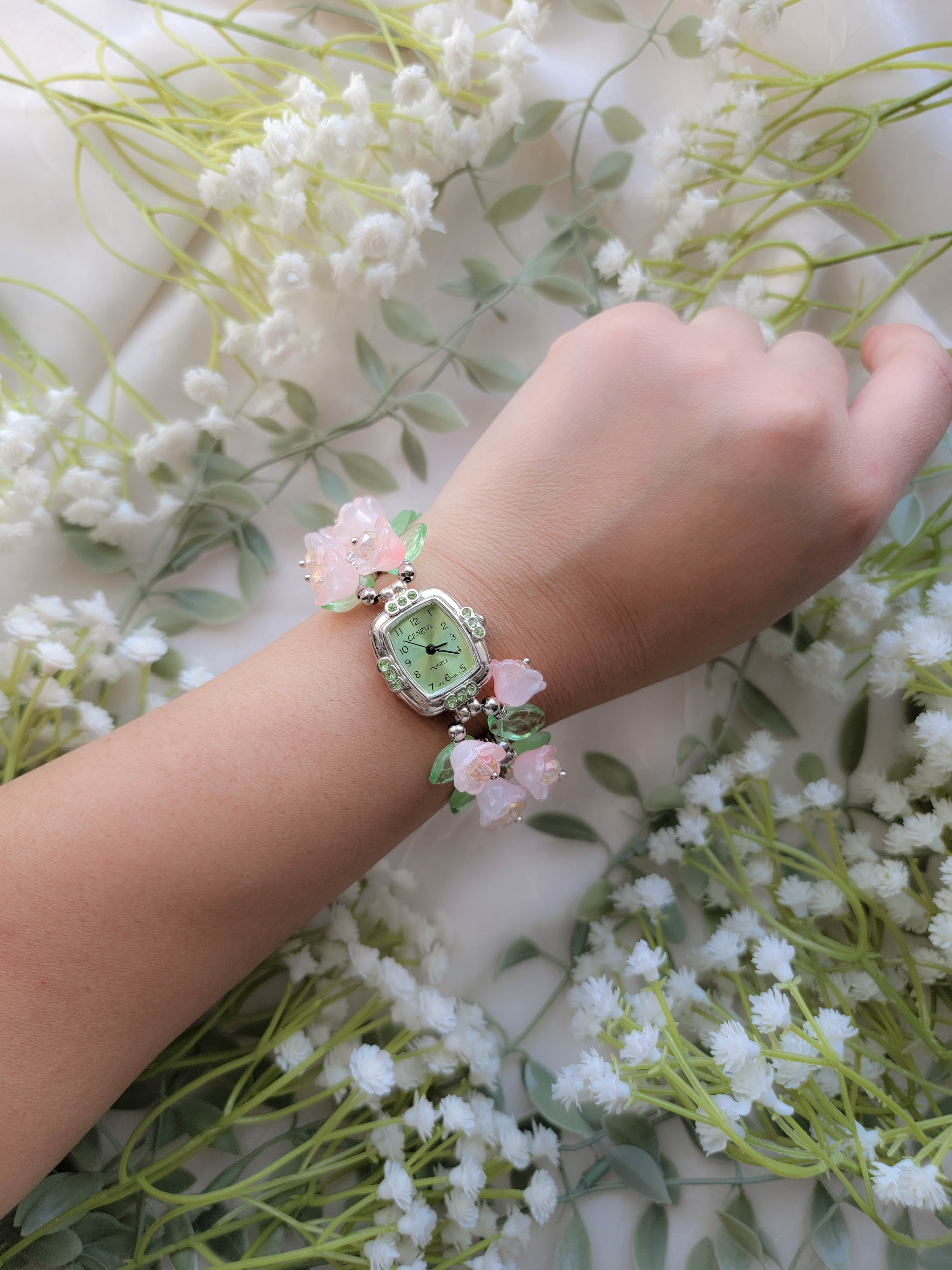 Pink Petals Timepiece (6.25"+2")