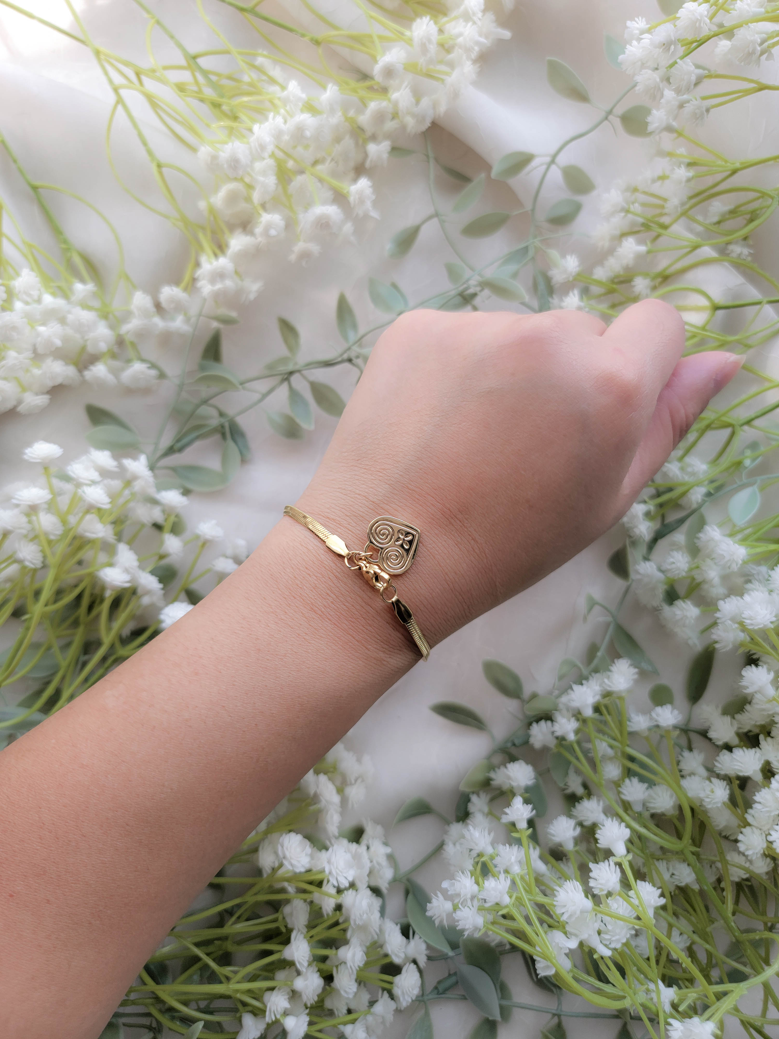 Hmong Heart Herringbone Bracelet