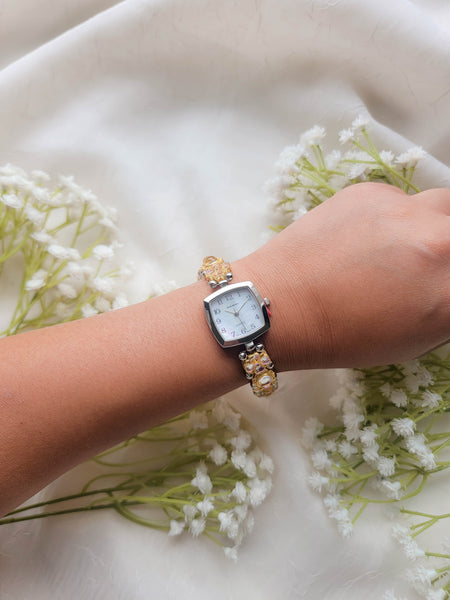 Lilacs & Silver Time Piece