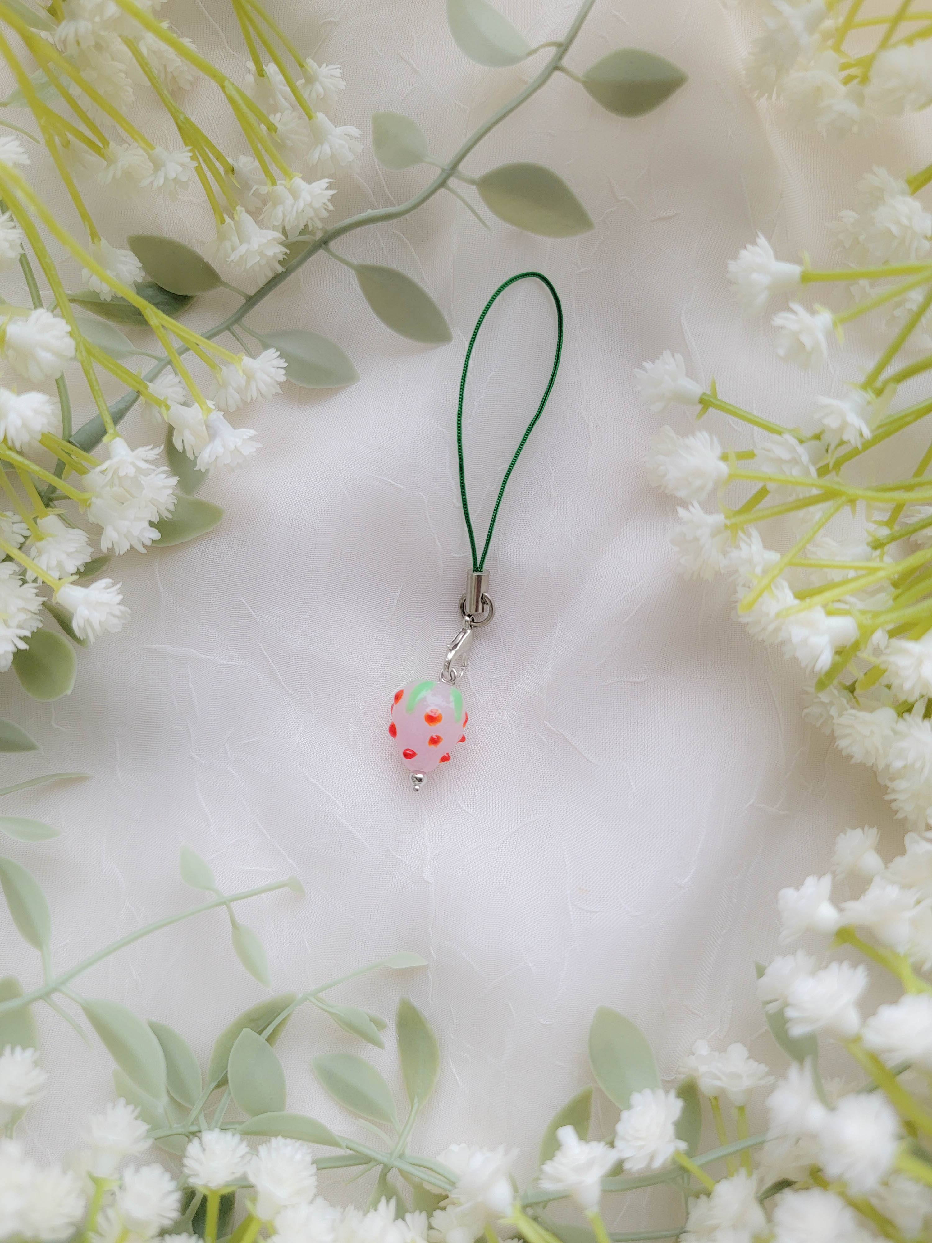 Glass Fruit Phone Charm