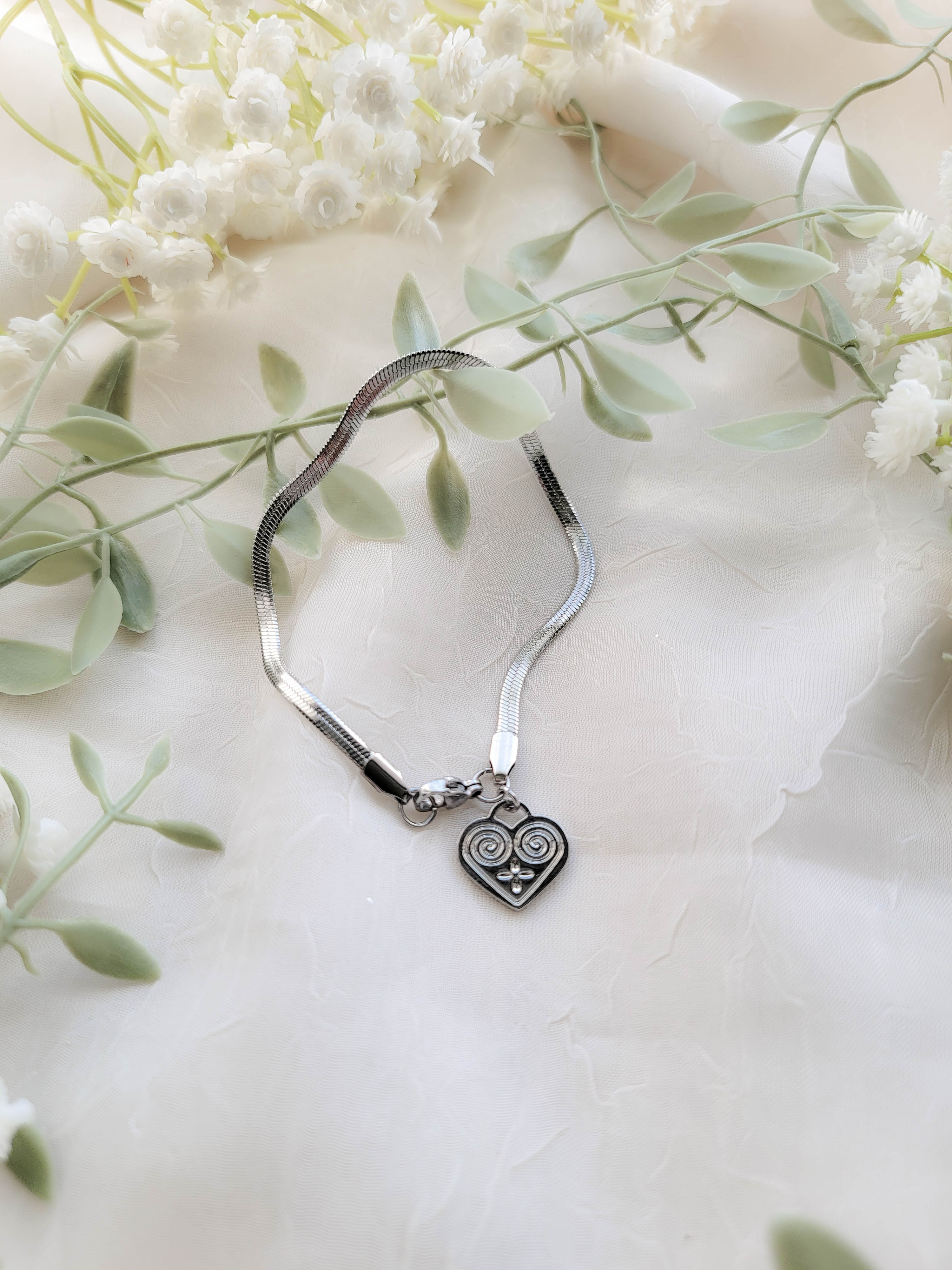 Hmong Heart Herringbone Bracelet