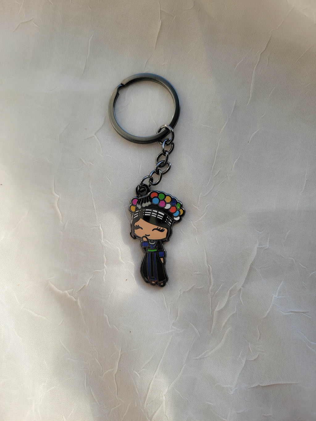 Hmong Girl Enamel Keychain