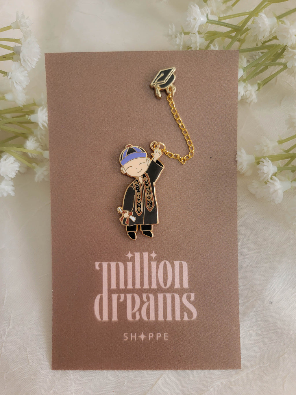 Congrats Grad Enamel Pin - Boy