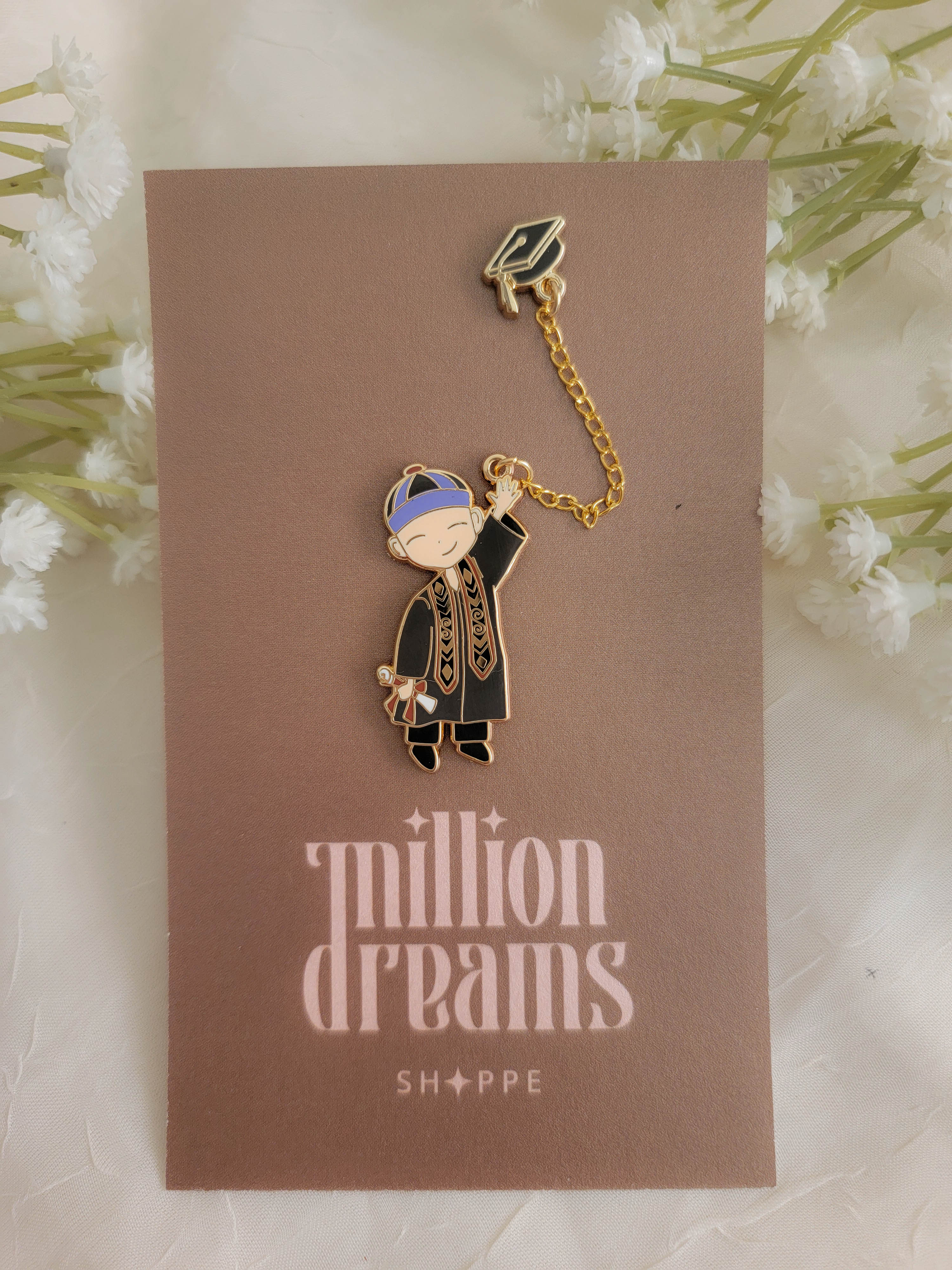 Congrats Grad Enamel Pin - Boy