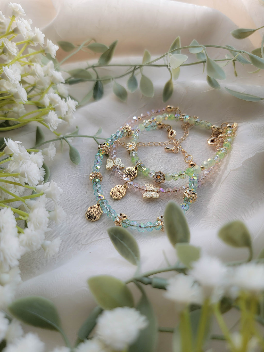 Delicate Gems Bracelet (various lengths available)