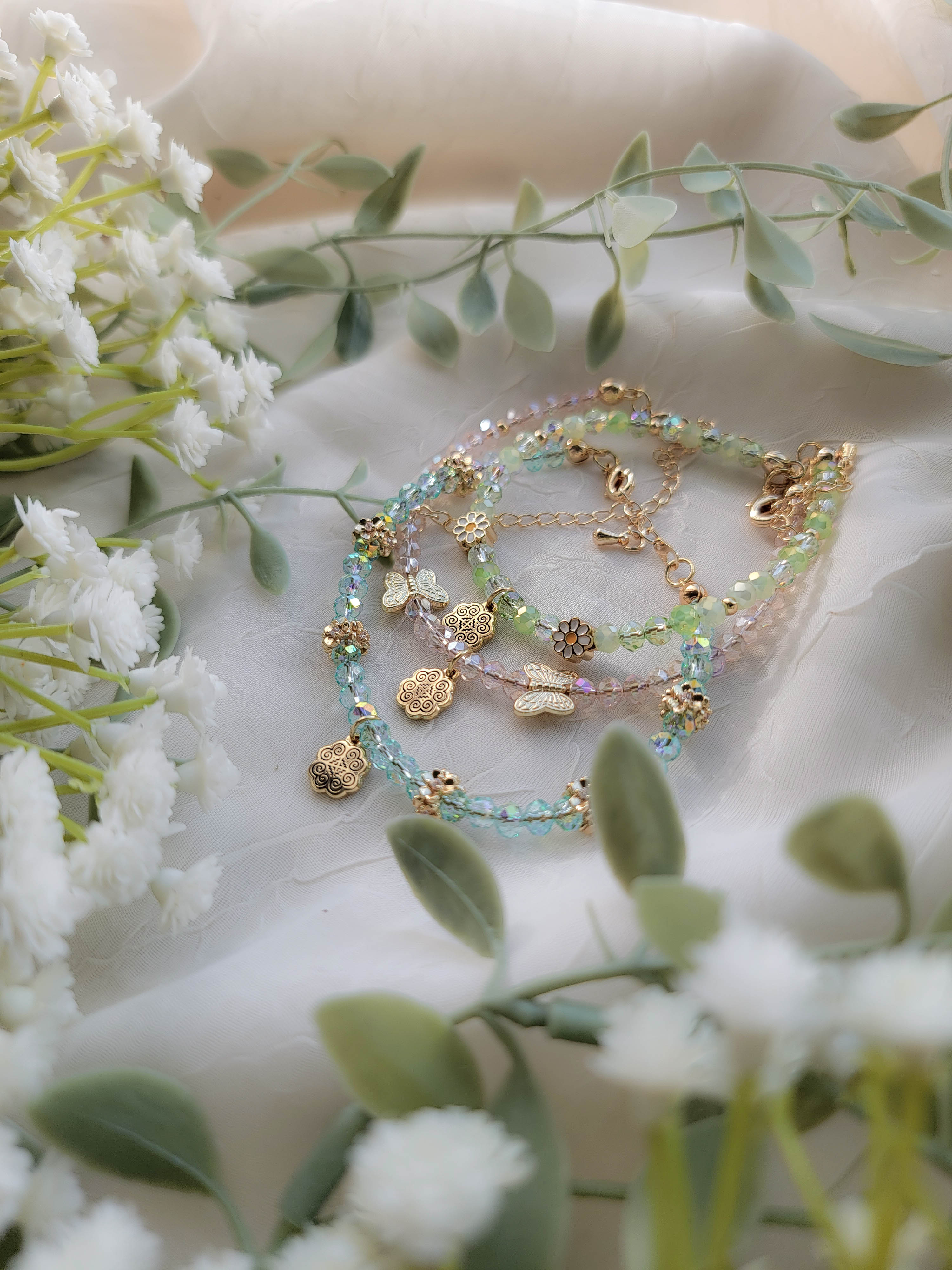 Delicate Gems Bracelet (various lengths available)