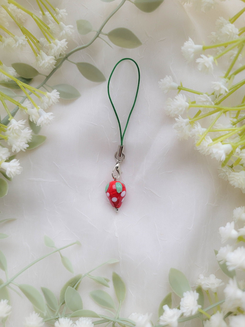 Glass Fruit Phone Charm