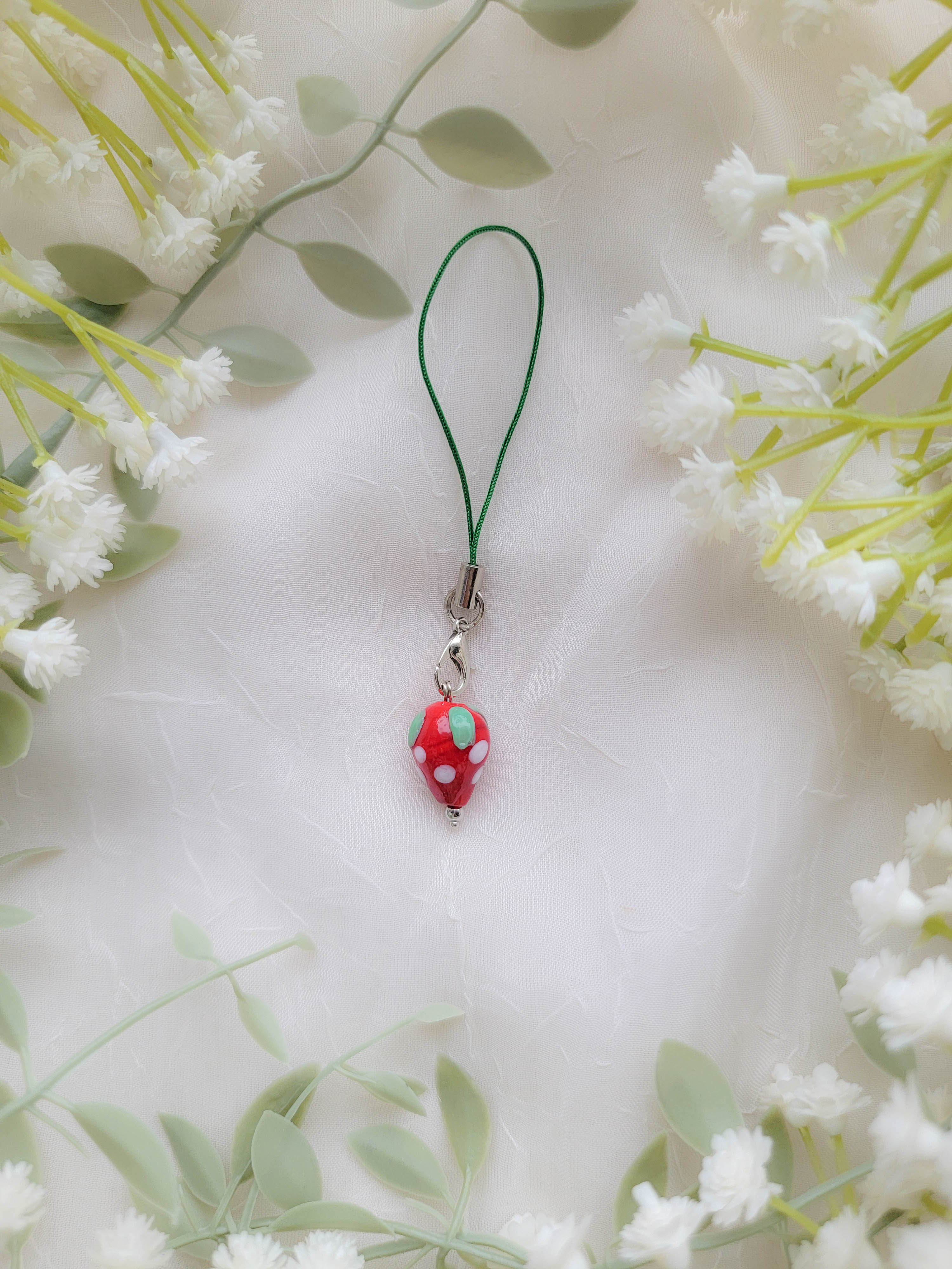 Glass Fruit Phone Charm