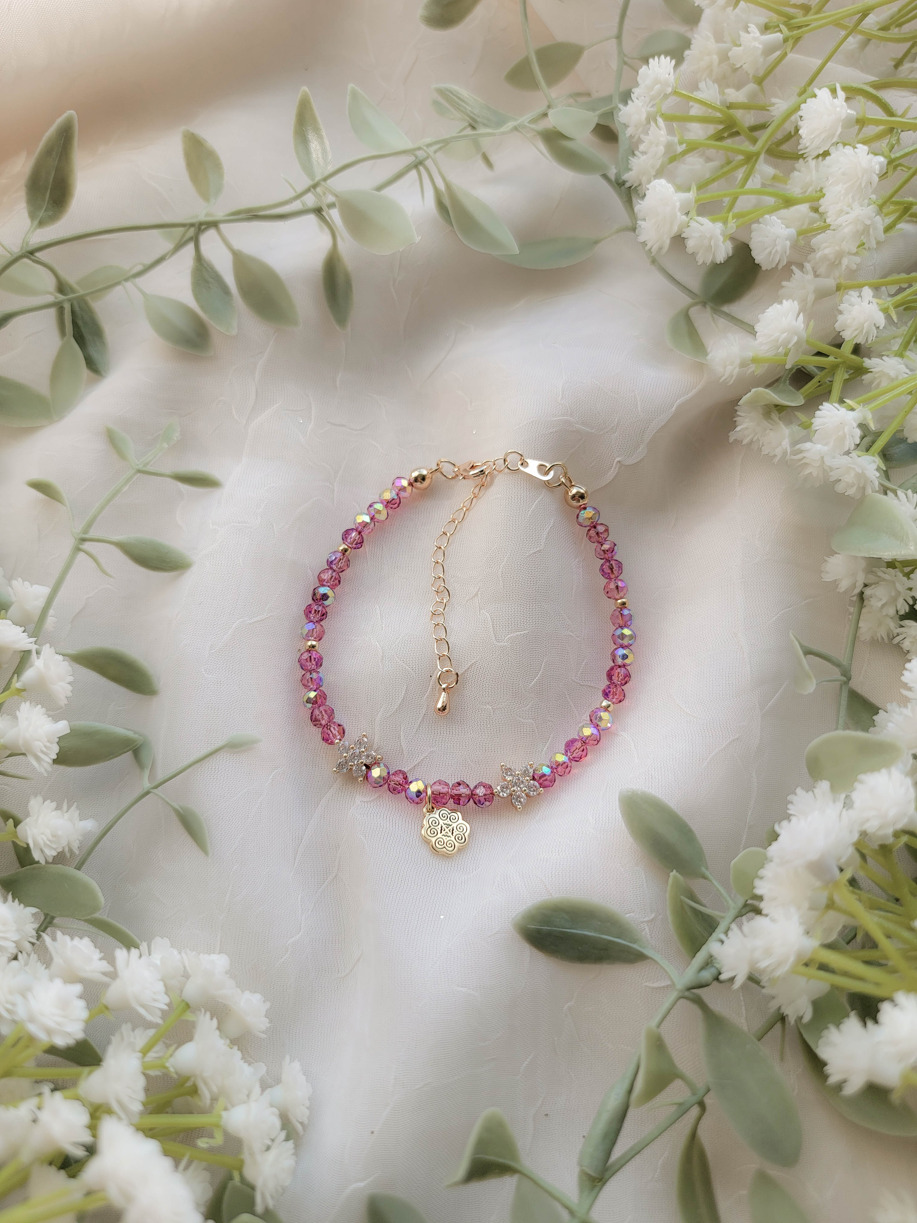Delicate Gems Bracelet (various lengths available)