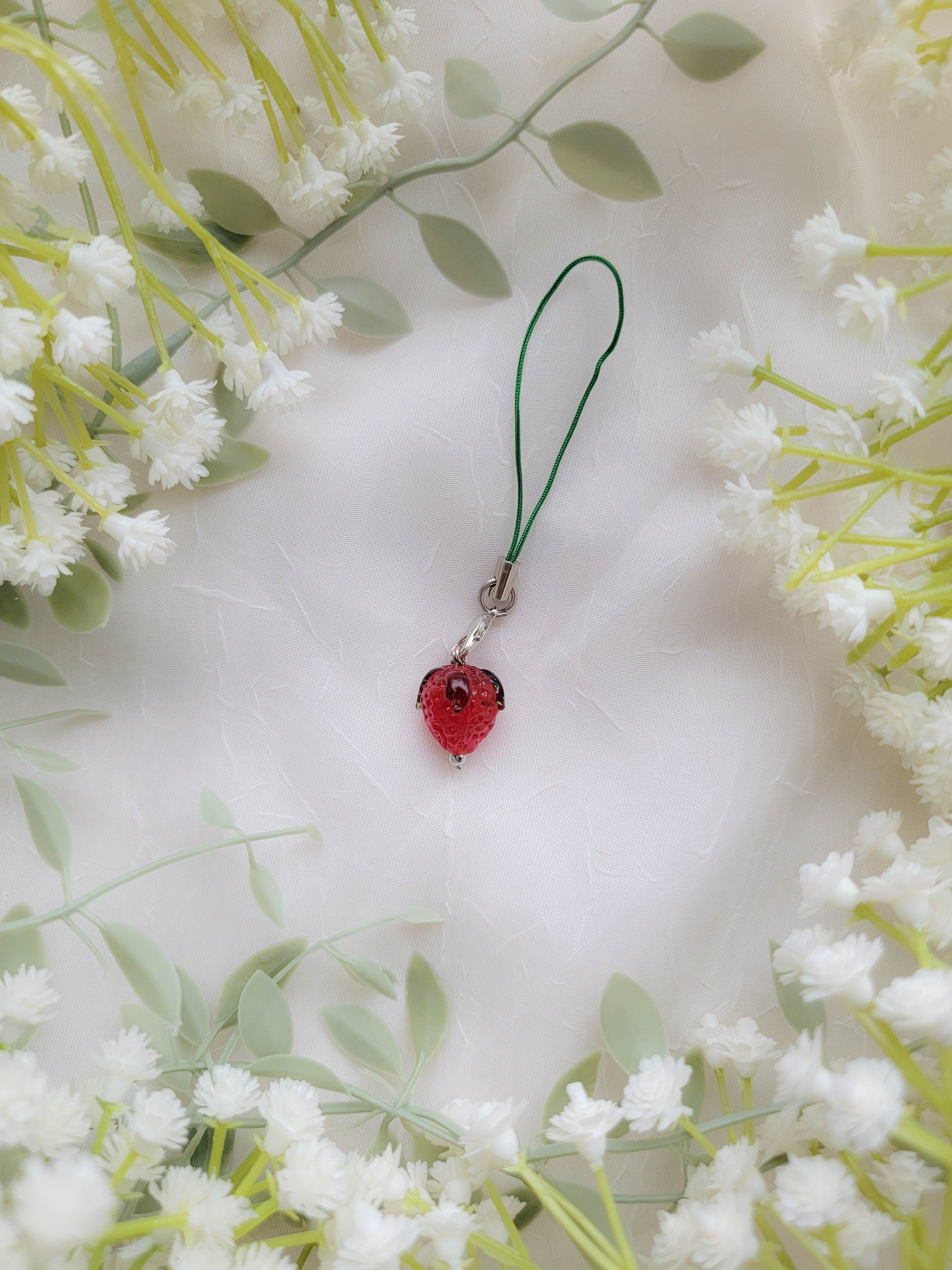 Glass Fruit Phone Charm