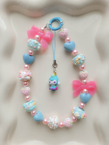 Chunky Blue Cinnamoroll Wristlet + Phone Charm