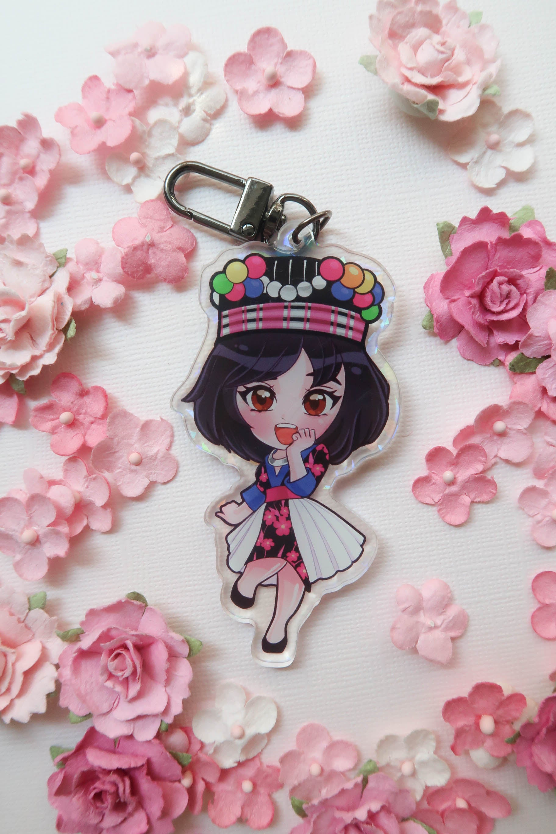 Kawaii Hmong Girl Acrylic Keychain
