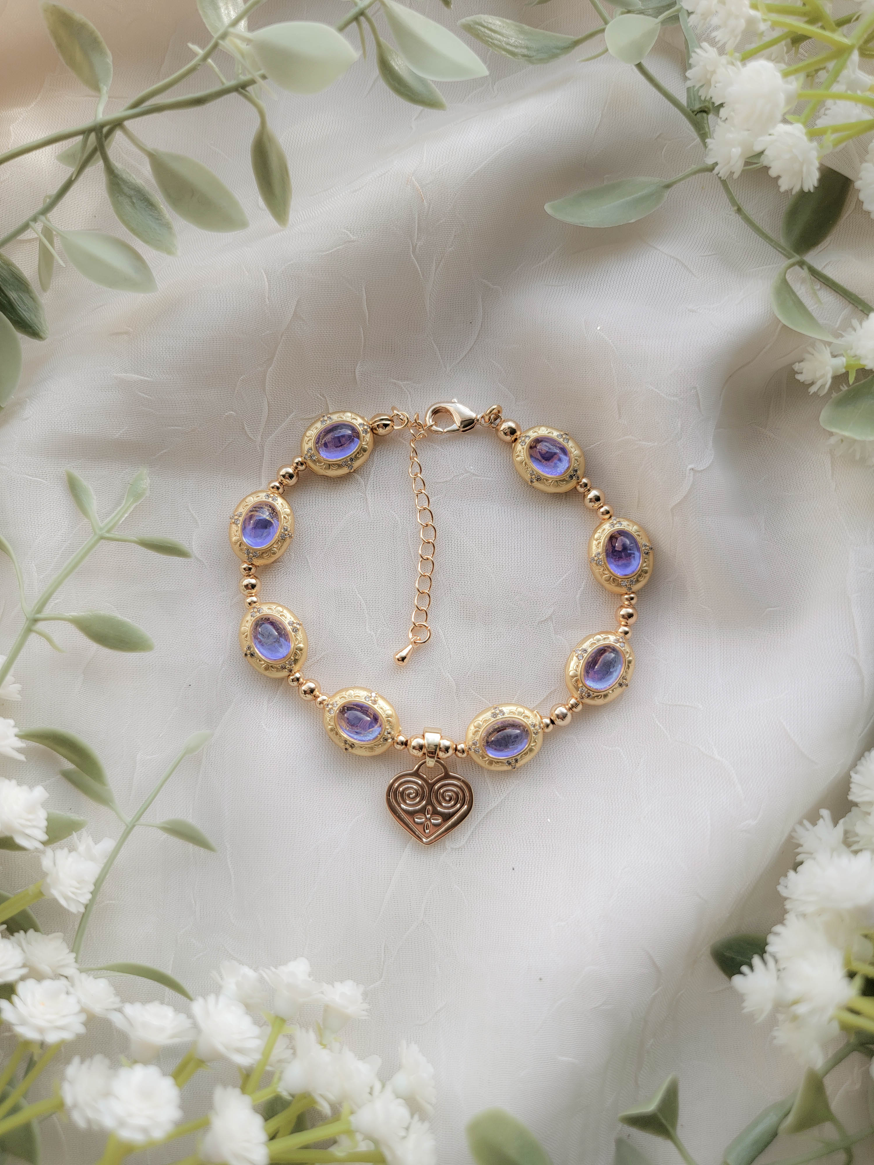 Winter Berry Charm Bracelet (7.5+2")