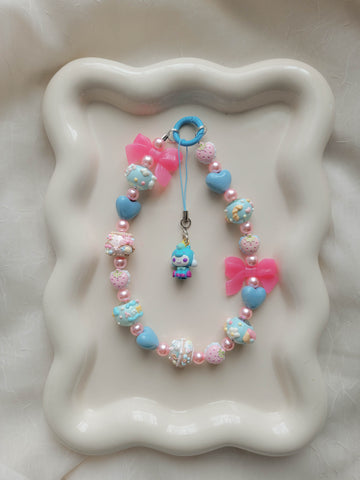 Chunky Blue Cinnamoroll Wristlet + Phone Charm