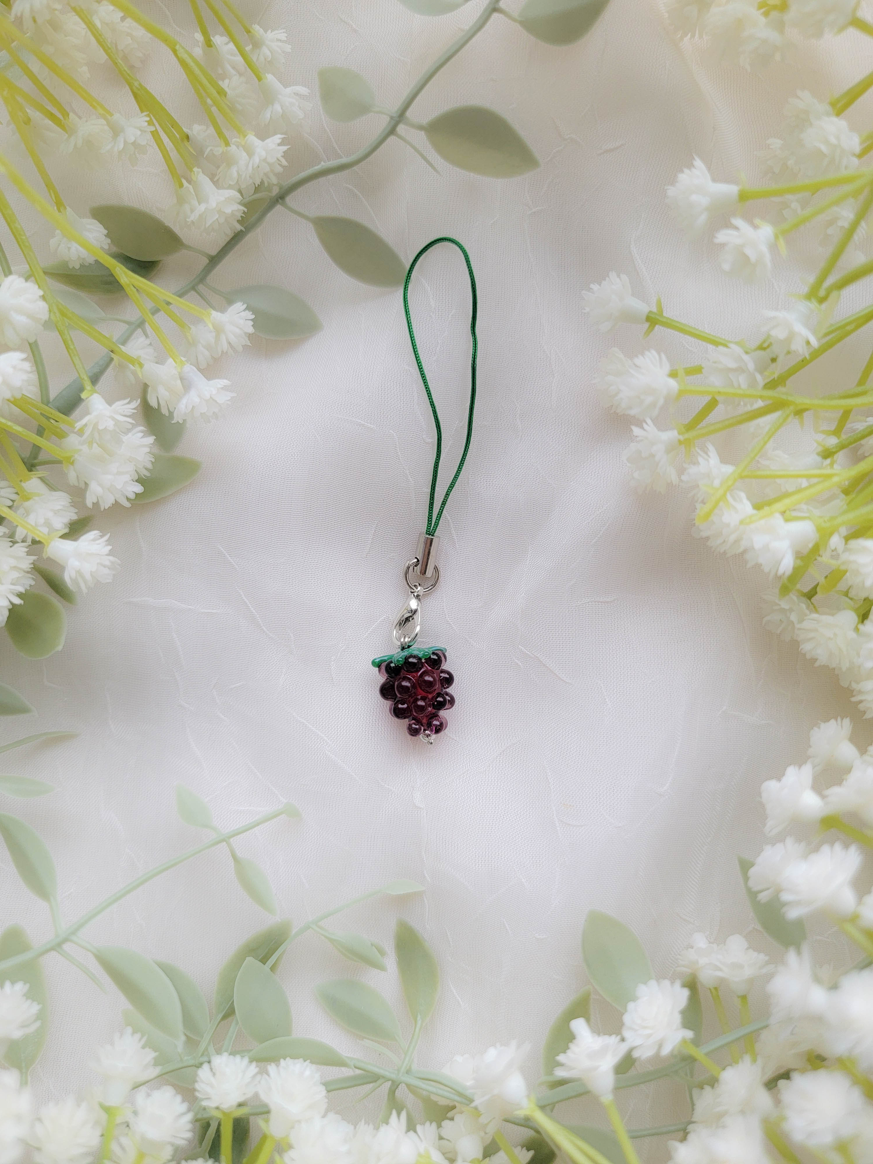 Glass Fruit Phone Charm