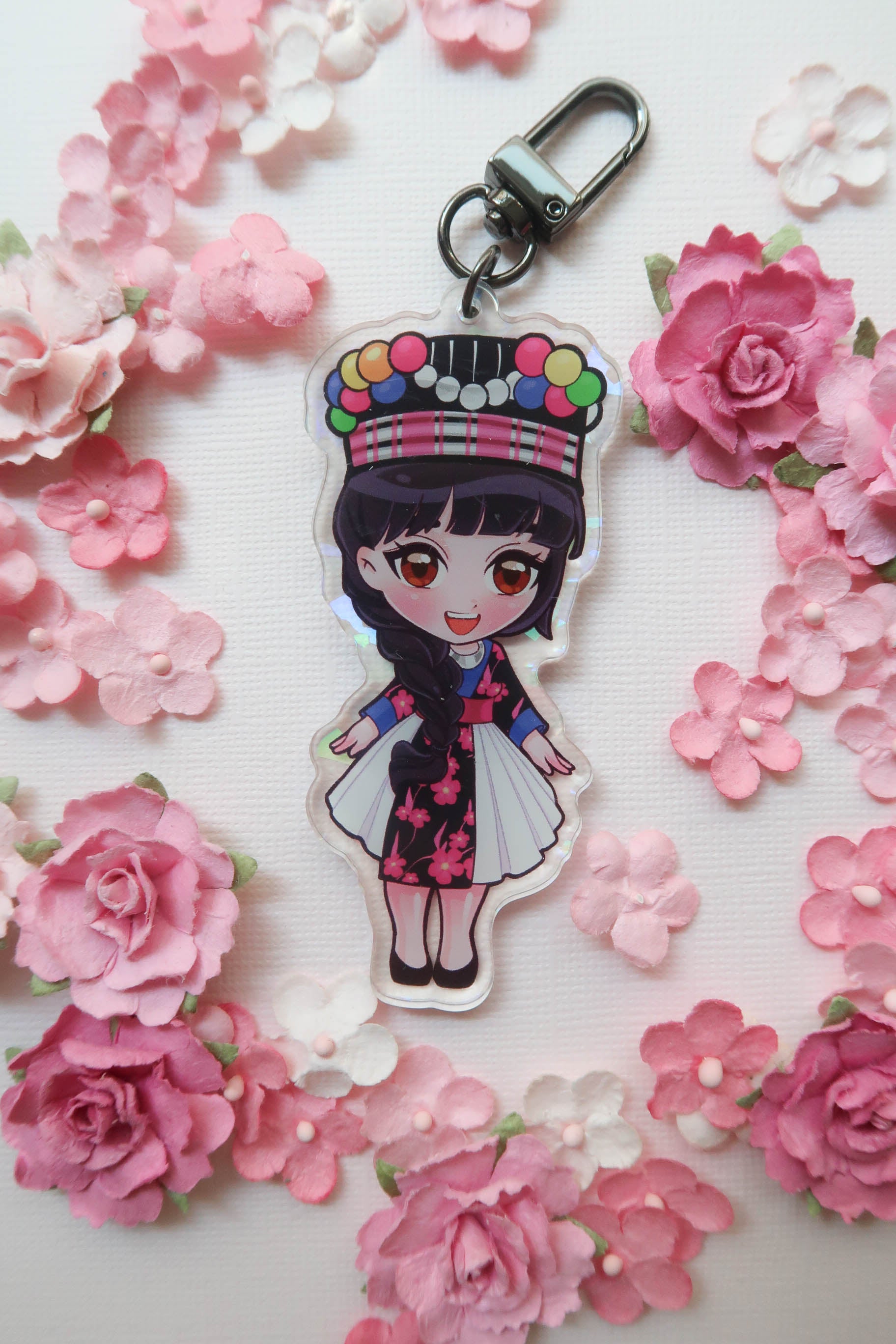 Kawaii Hmong Girl Acrylic Keychain