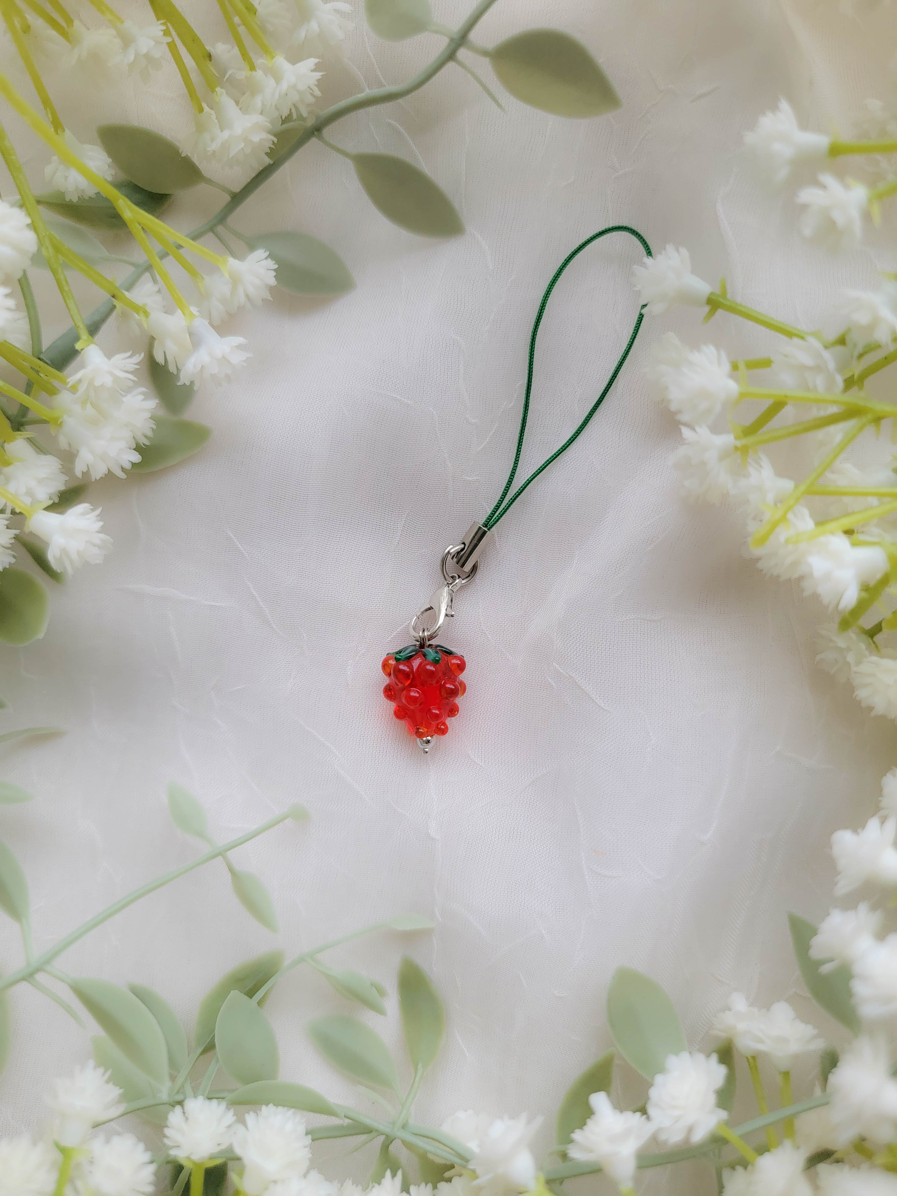 Glass Fruit Phone Charm
