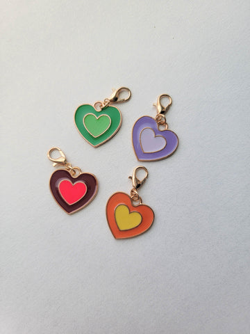 Retro Heart Charm