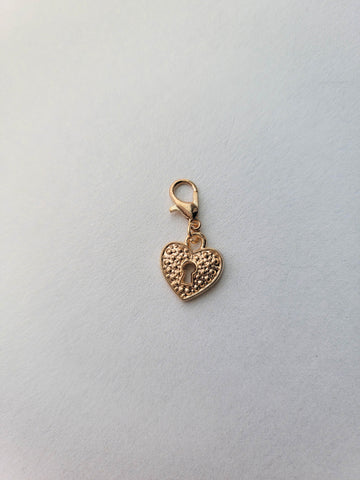 Gold Heart Locket Charm