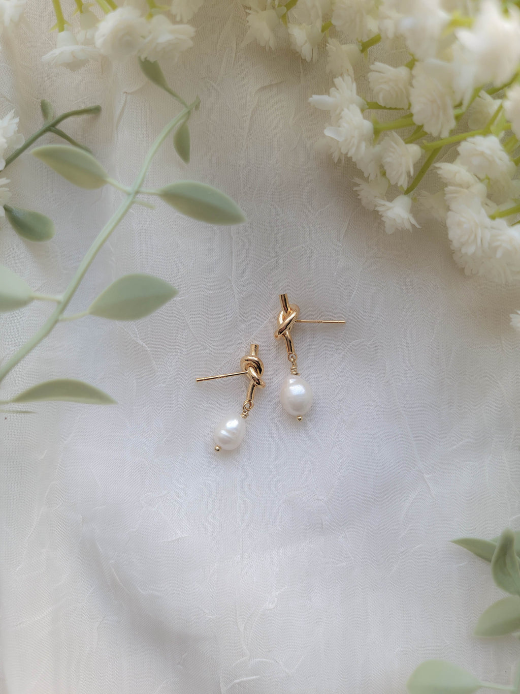 Pearl Knot Earrings