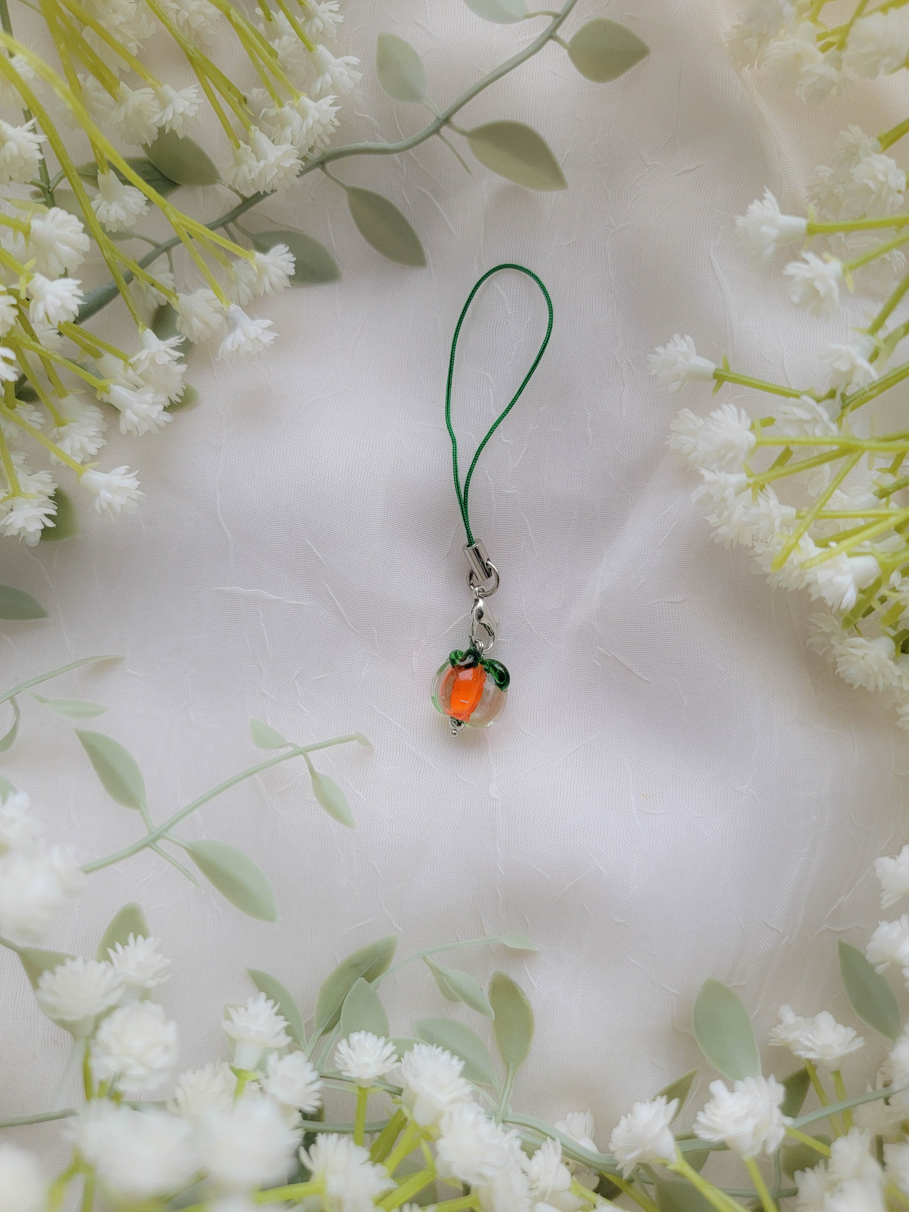 Glass Fruit Phone Charm