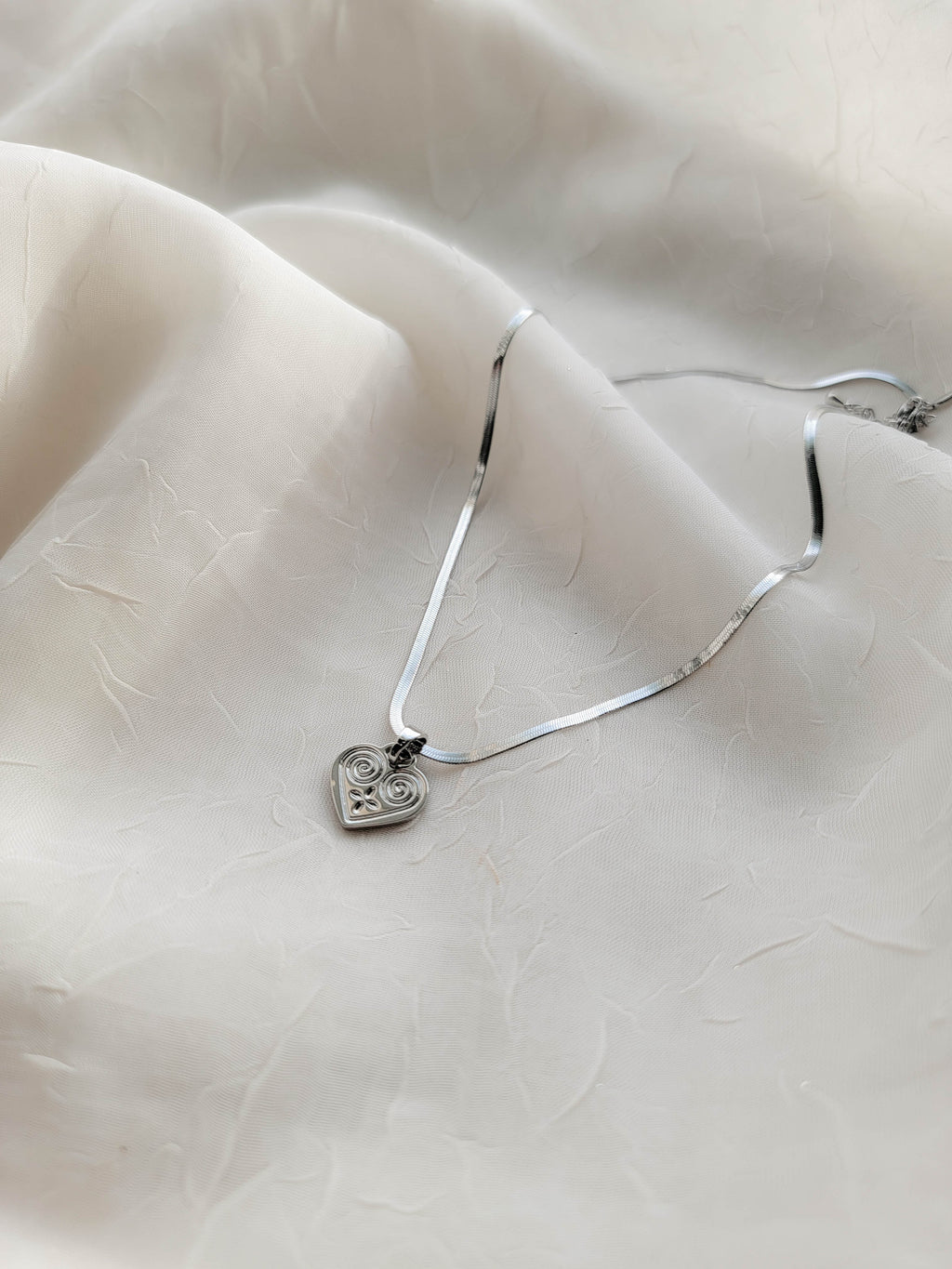 Hmong Heart - Herringbone Necklace