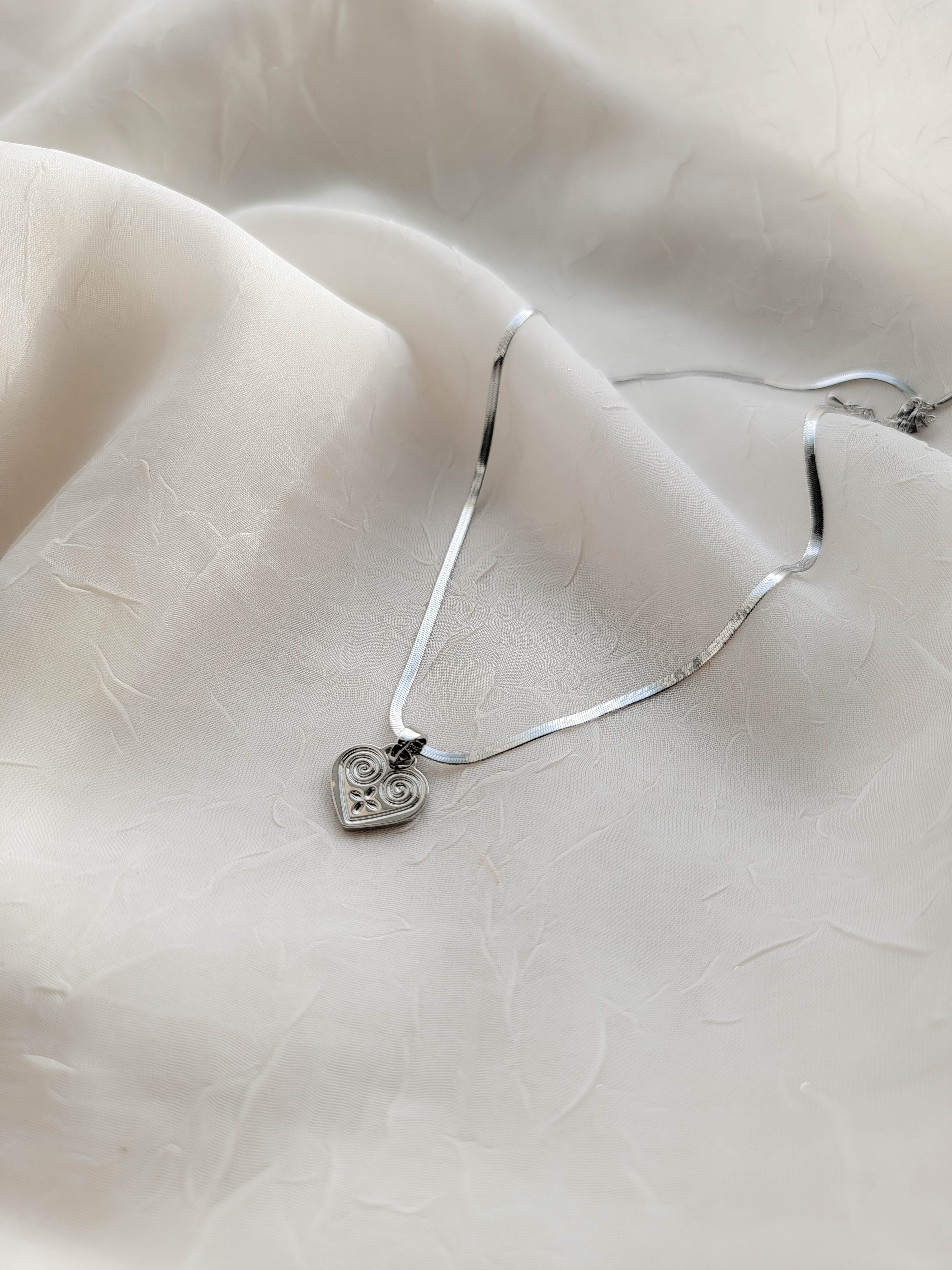 Hmong Heart - Herringbone Necklace