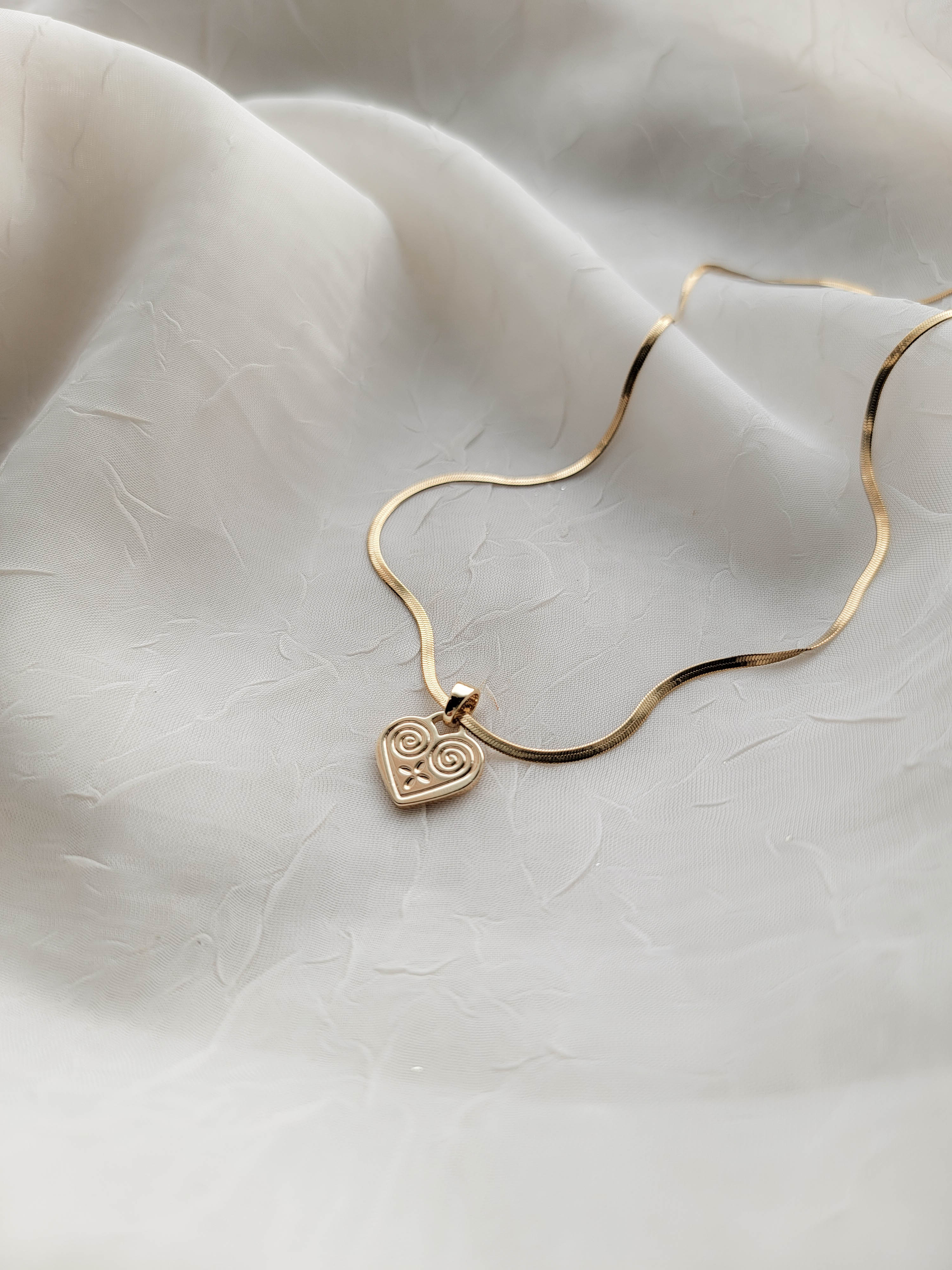 Hmong Heart - Herringbone Necklace