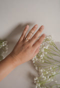 Dainty Hammered Midi Ring