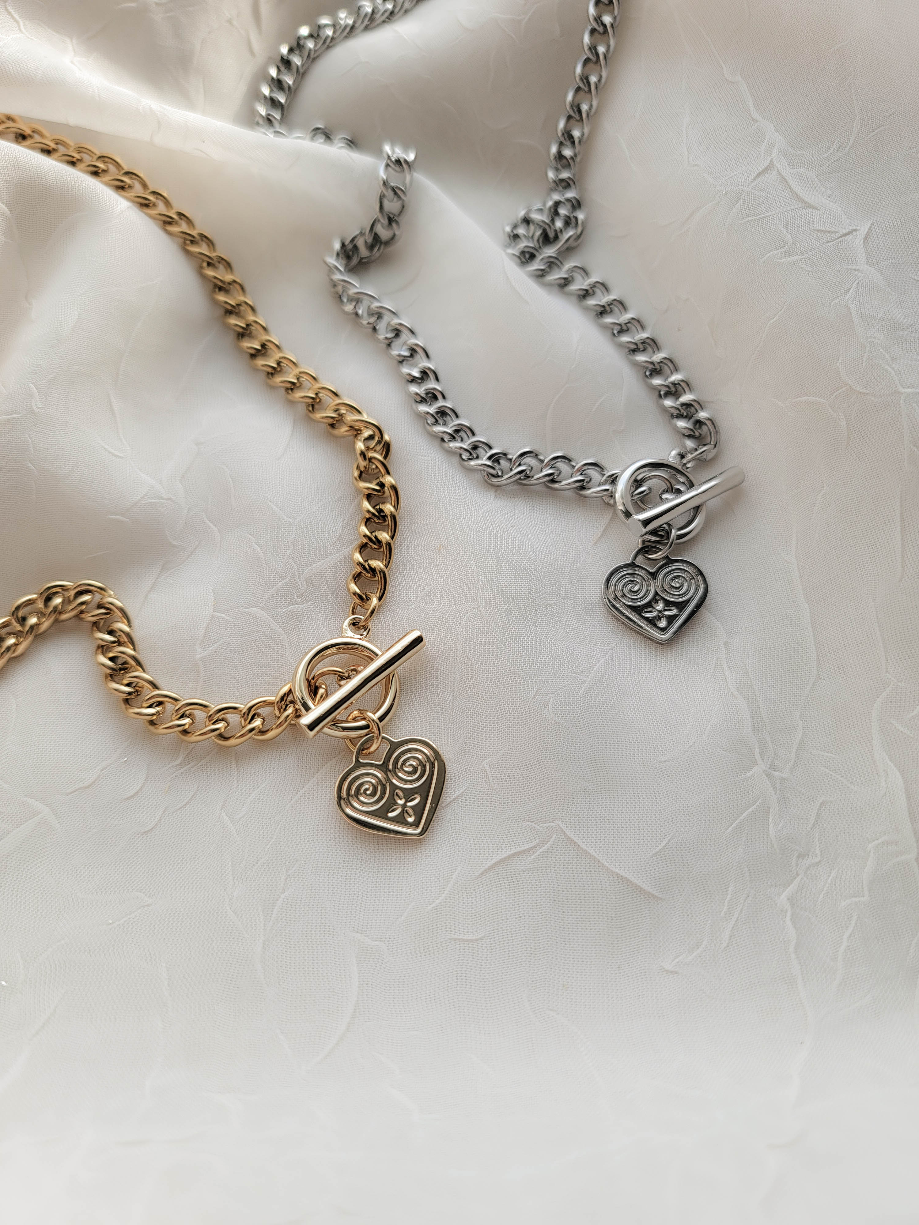 Hmong Heart Toggle Necklace