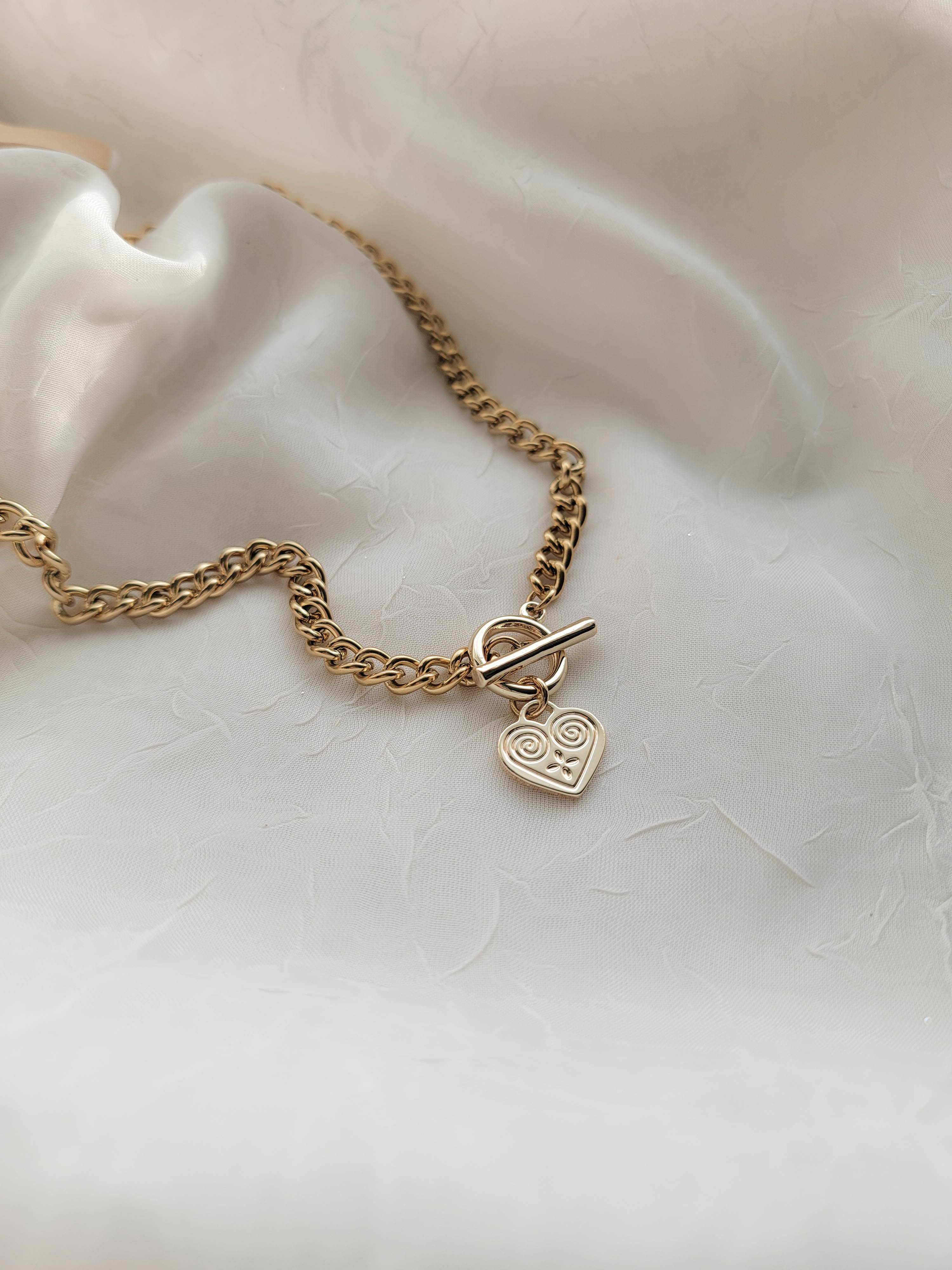 Hmong Heart Toggle Necklace