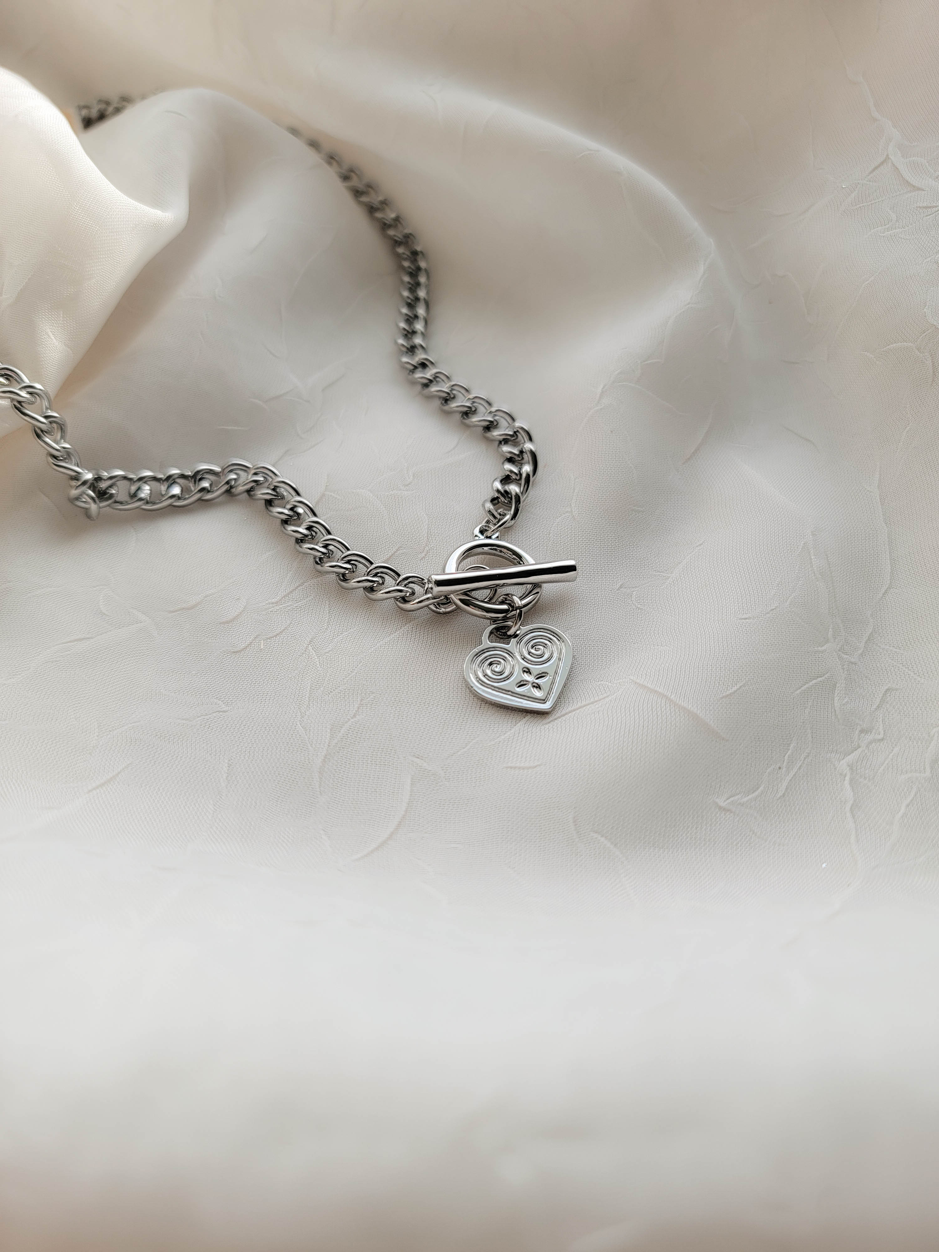 Hmong Heart Toggle Necklace