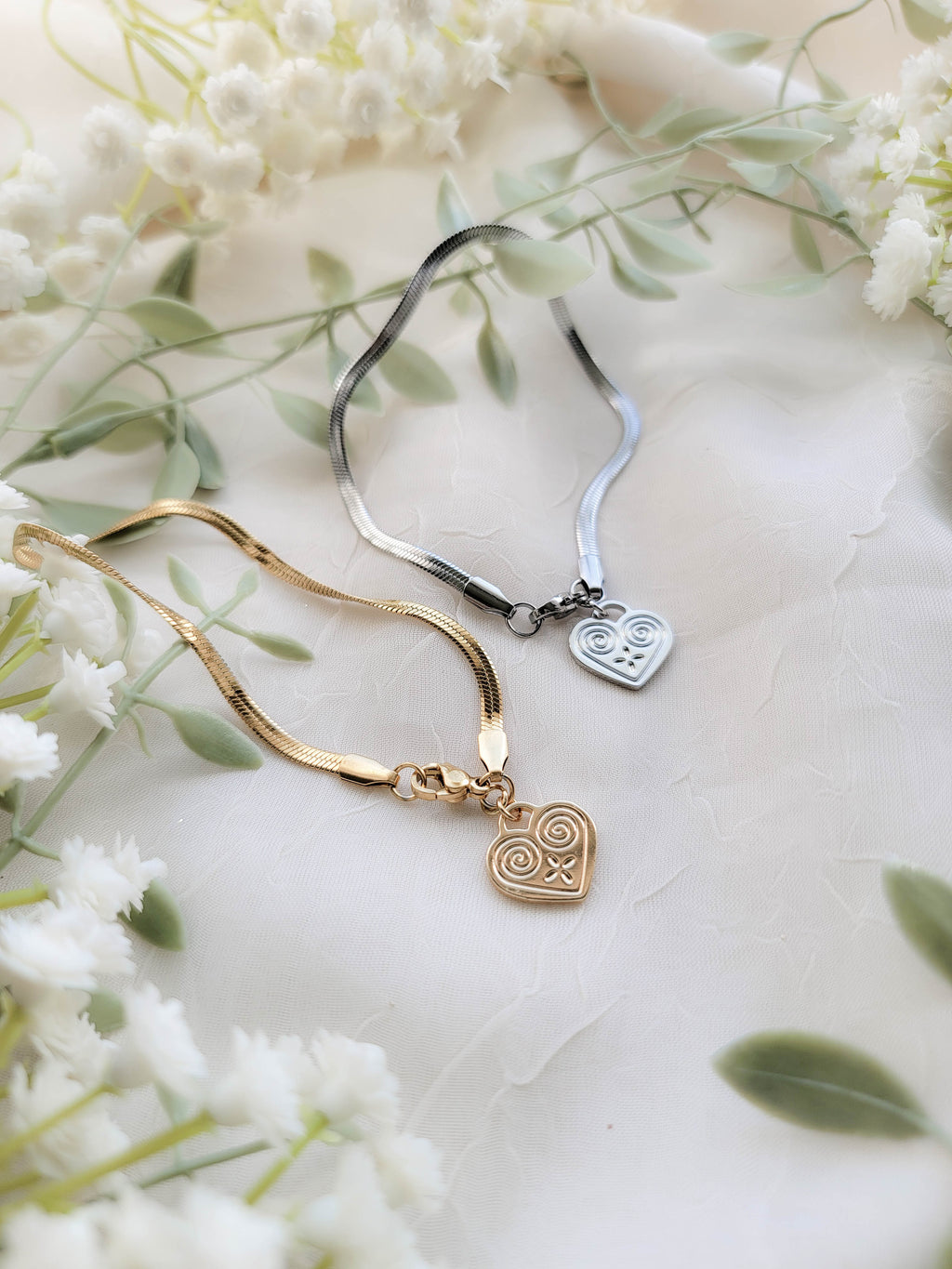 Hmong Heart Herringbone Bracelet