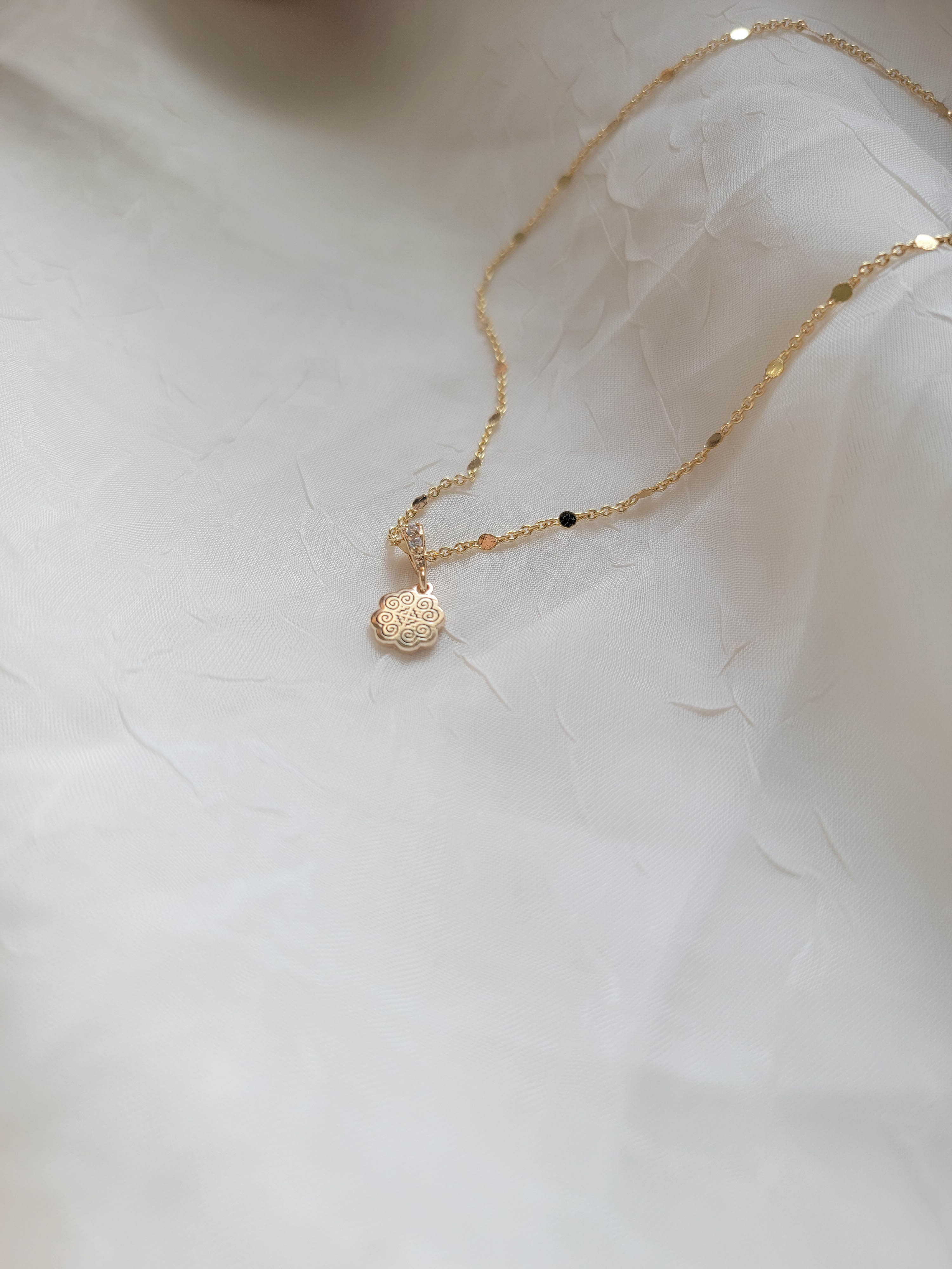 Dainty RYR Disc Necklace
