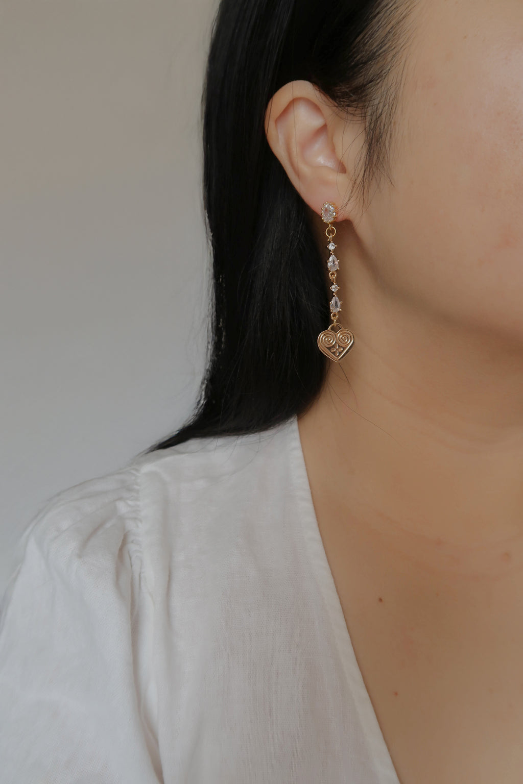 Crystal Heart Earrings