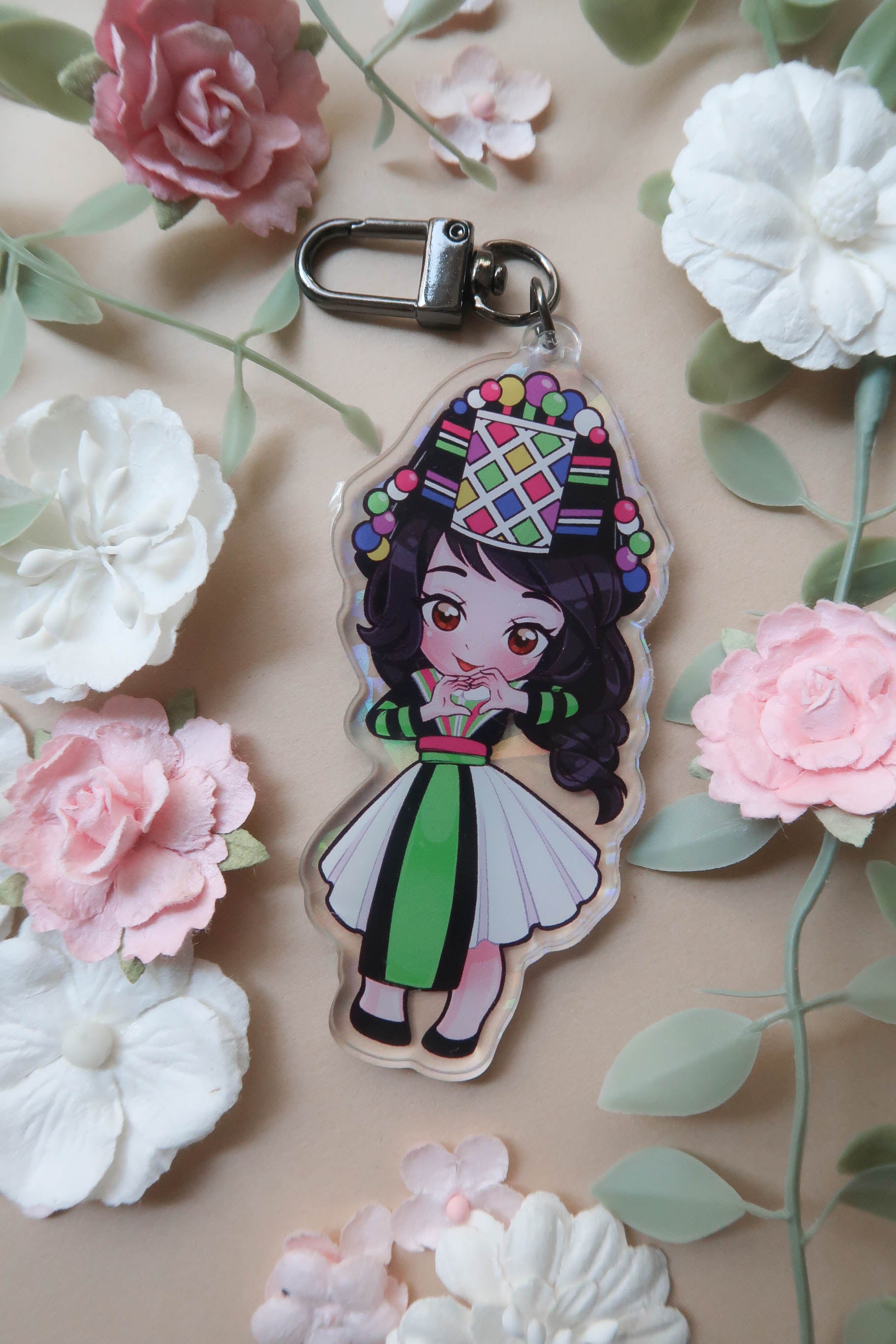 Kawaii Hmong Girl Acrylic Keychain